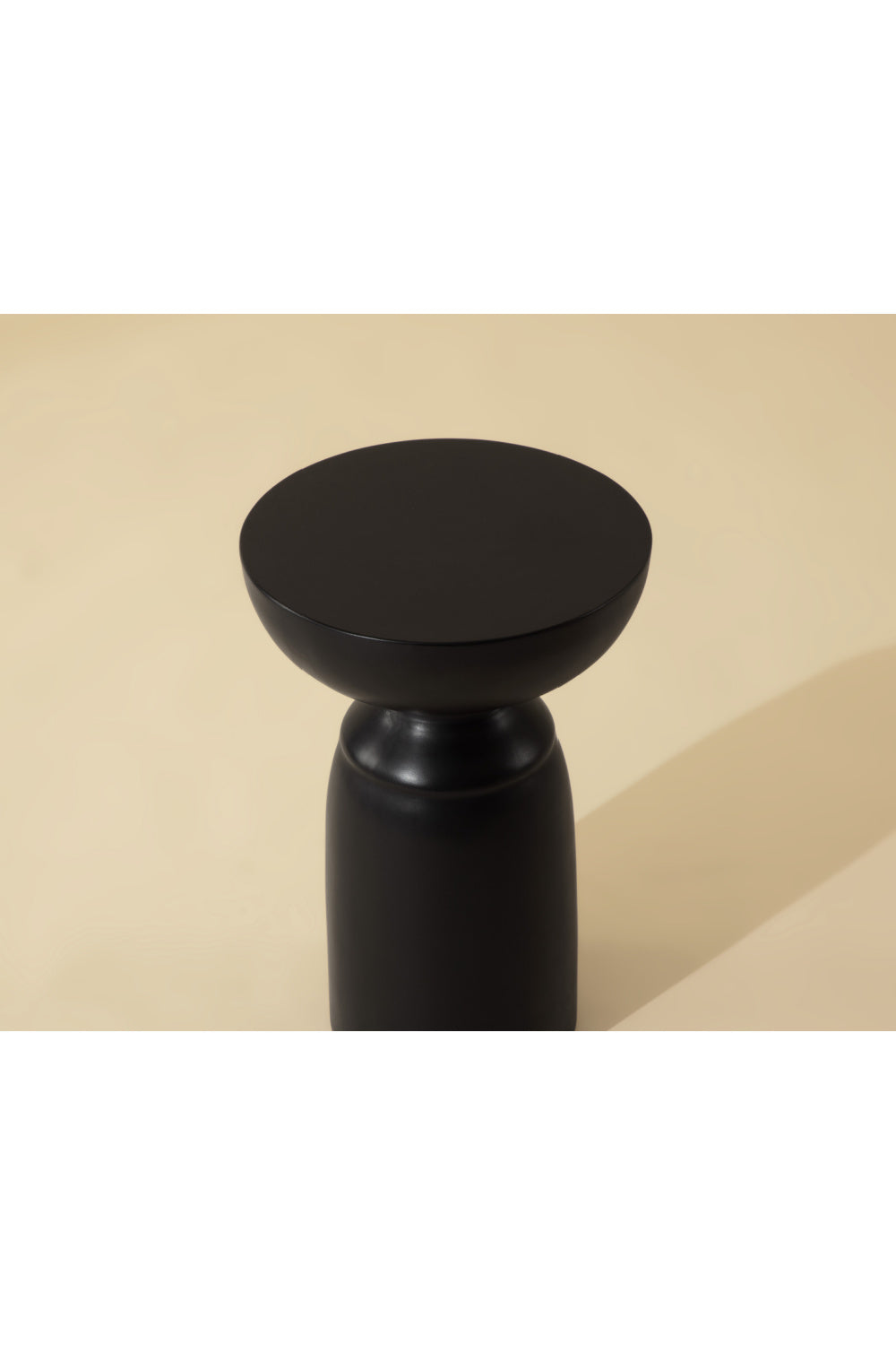 Modern European furniture - Black Concrete Indoor/Outdoor End Table - www.oroa.com | Oroa.com