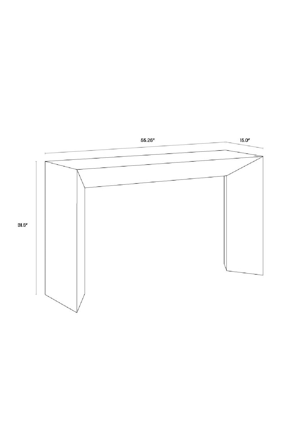 Modern European furniture - Gray Concrete Indoor/Outdoor Console Table - www.oroa.com | Oroa.com
