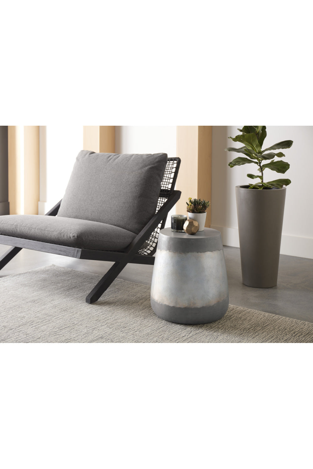 Modern European furniture - Silver Indoor/Outdoor End Table - www.oroa.com | Oroa.com