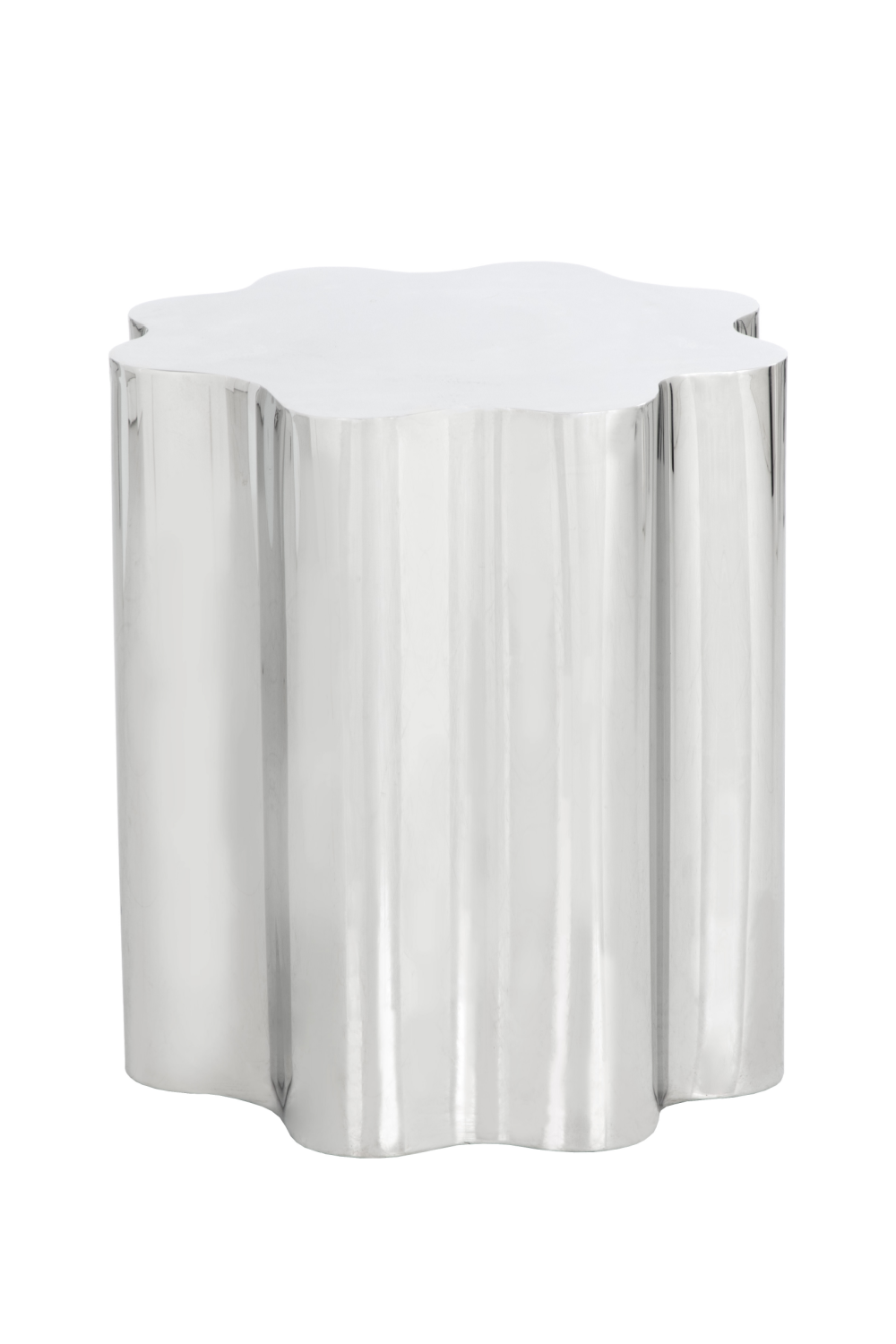 Modern European furniture - Silver Organic-Shaped Side Table - www.oroa.com | Oroa.com