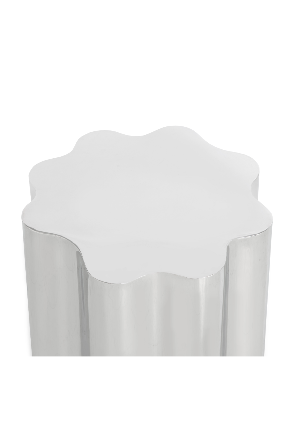Modern European furniture - Silver Organic-Shaped Side Table - www.oroa.com | Oroa.com