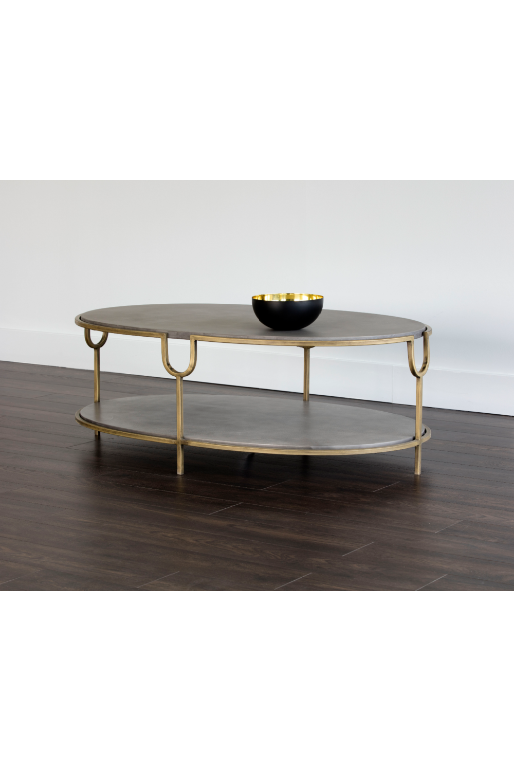 Modern European furniture - Modern Concrete Oval Coffee Table - www.oroa.com | Oroa.com
