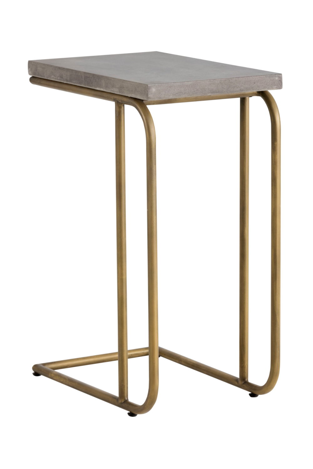 Modern European furniture Gray Concrete C-Shaped End Table - www.oroa.com | Oroa.com
