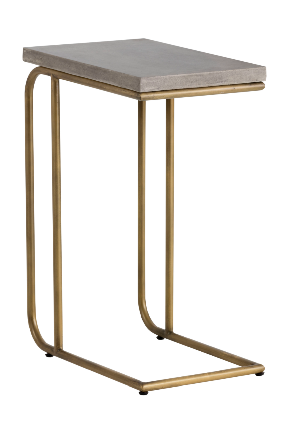 Modern European furniture Gray Concrete C-Shaped End Table - www.oroa.com | Oroa.com