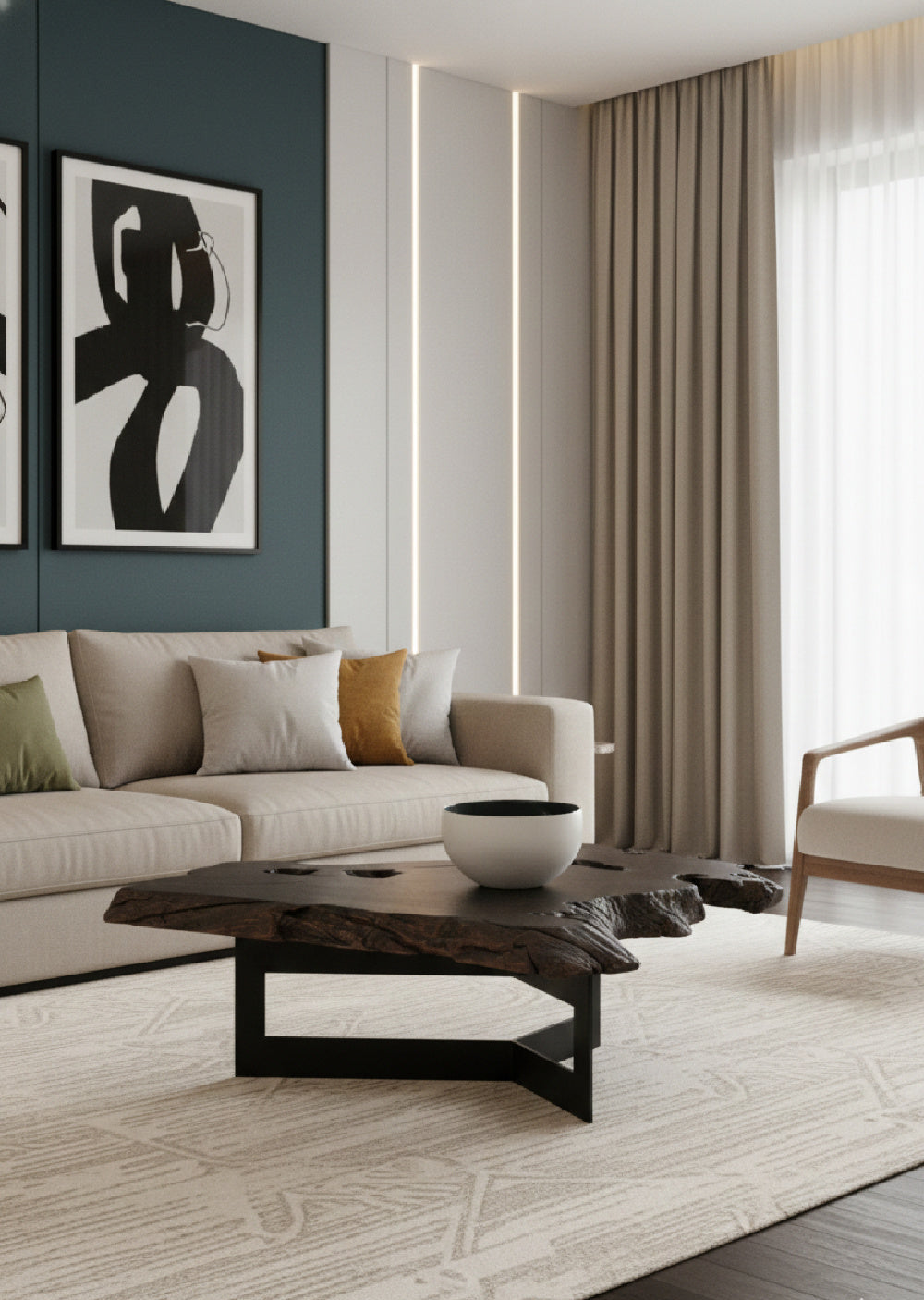 Modern European furniture - Black Teak Root Coffee Table - www.oroa.com | Oroa.com