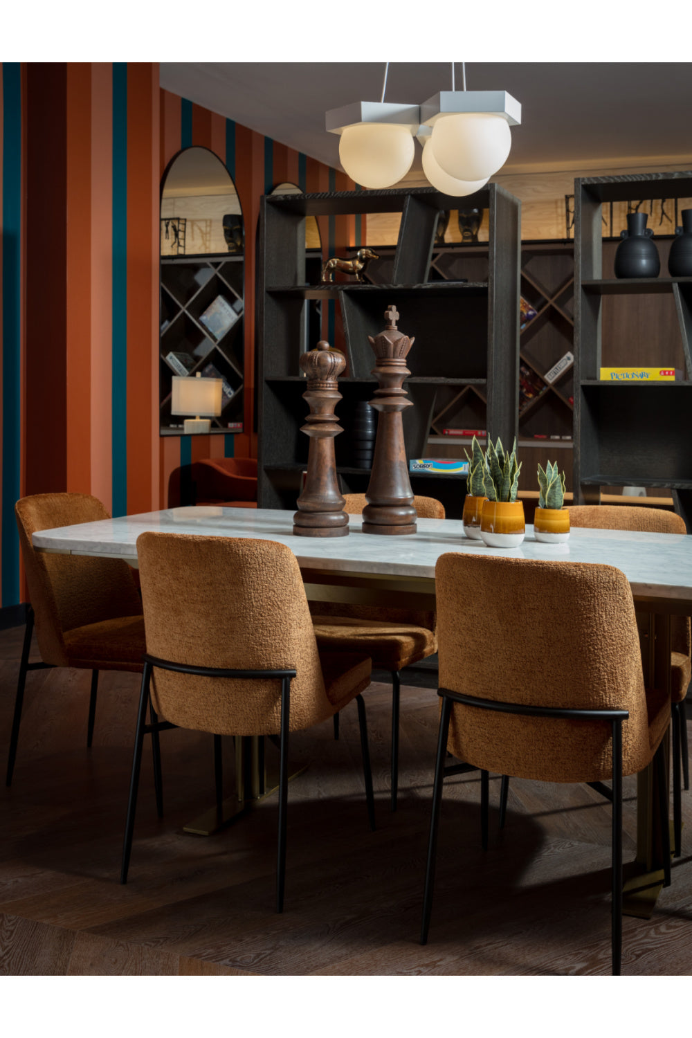 Modern European furniture - White Marble Rectangular Dining Table - www.oroa.com | Oroa.com