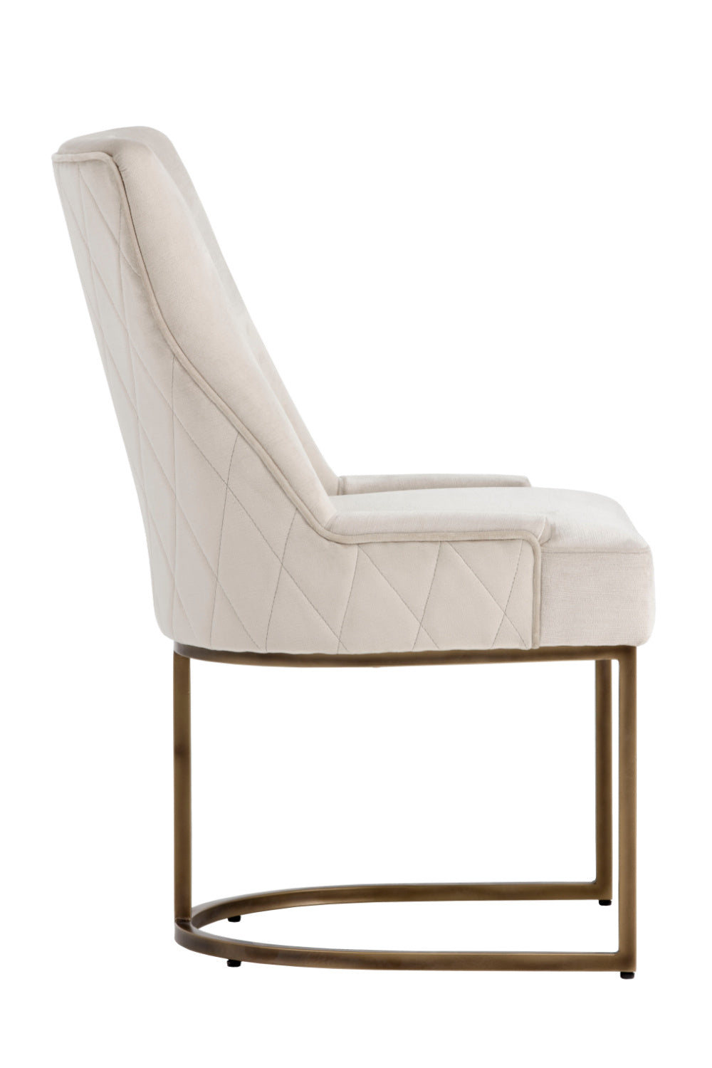 Modern European furniture - Bronze Cantilever Fabric Dining Chairs (2) - www.oroa.com | Oroa.com
