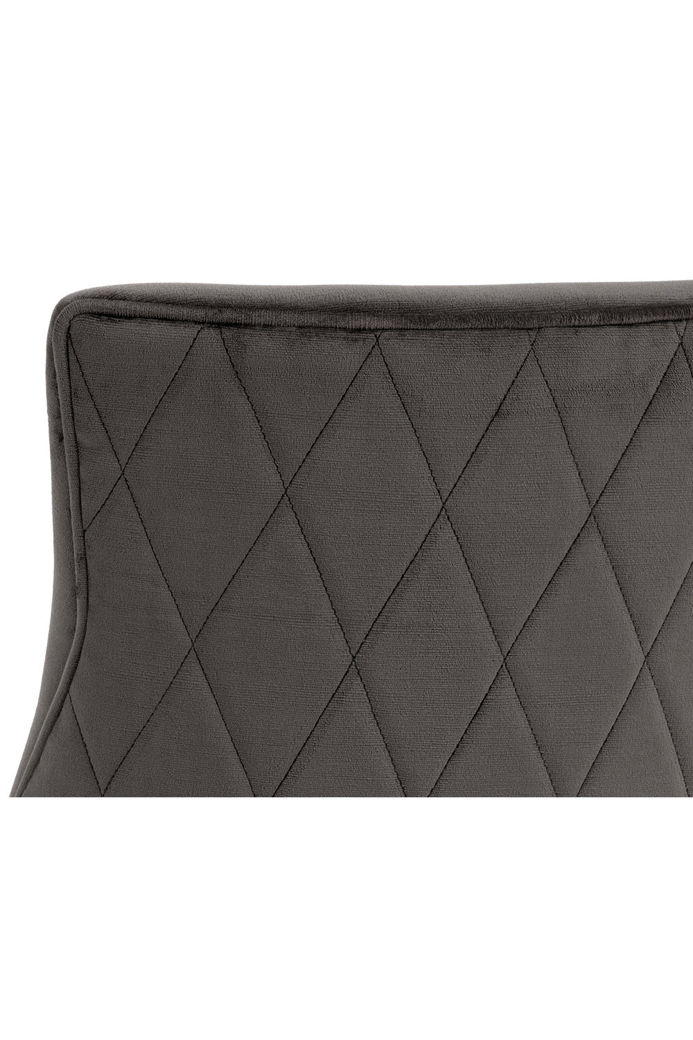 Modern European furniture - Bronze Cantilever Fabric Dining Chairs (2) - www.oroa.com | Oroa.com