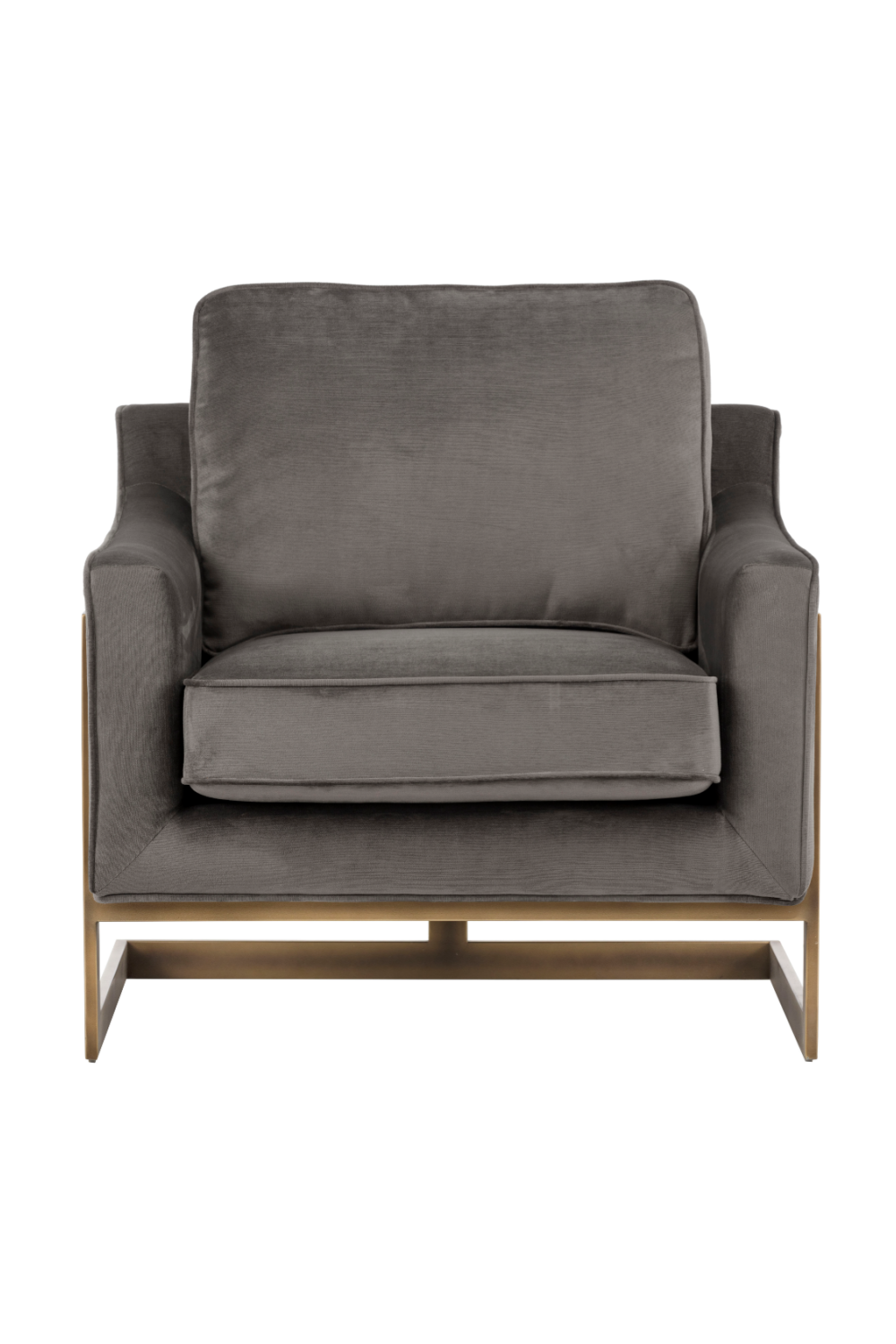 Modern European furniture - Bronze Frame Cantilevered Lounge Chair - www.oroa.com | Oroa.com