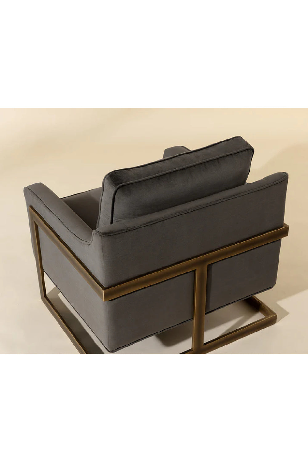 Modern European furniture - Bronze Frame Cantilevered Lounge Chair - www.oroa.com | Oroa.com