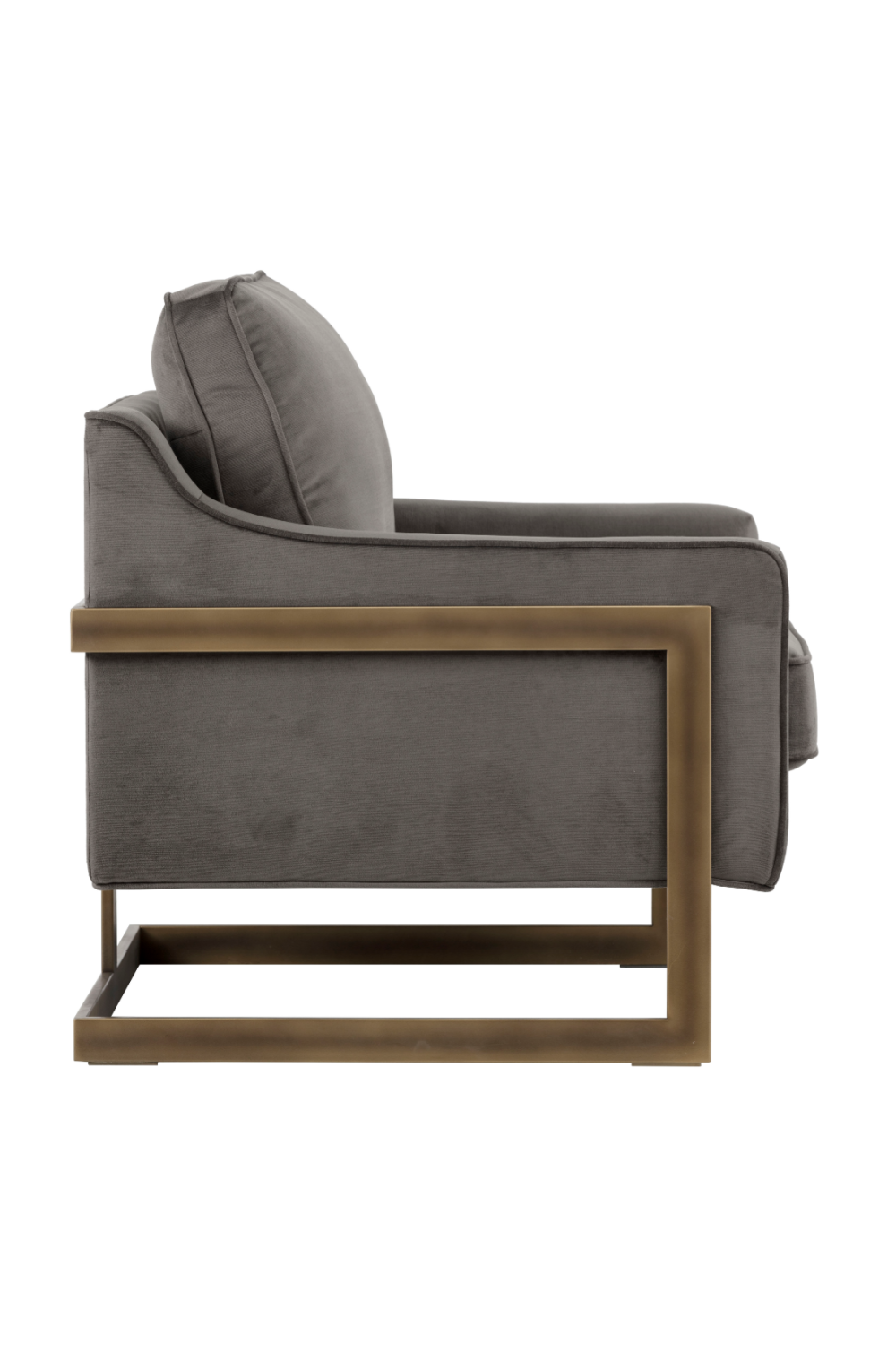 Modern European furniture - Bronze Frame Cantilevered Lounge Chair - www.oroa.com | Oroa.com