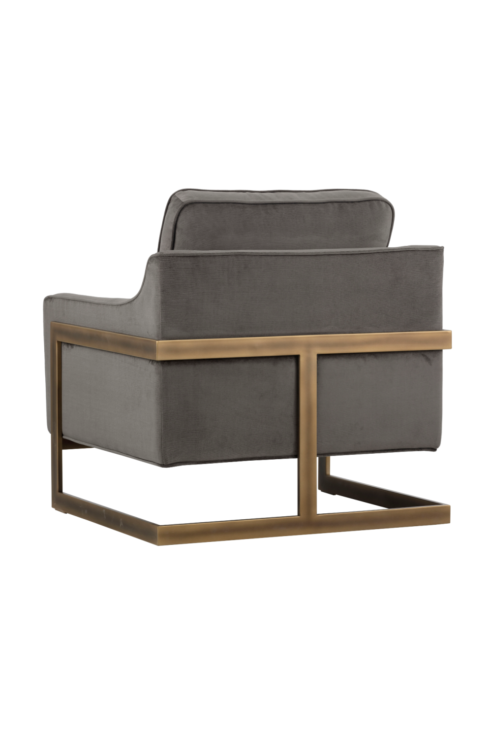 Modern European furniture - Bronze Frame Cantilevered Lounge Chair - www.oroa.com | Oroa.com