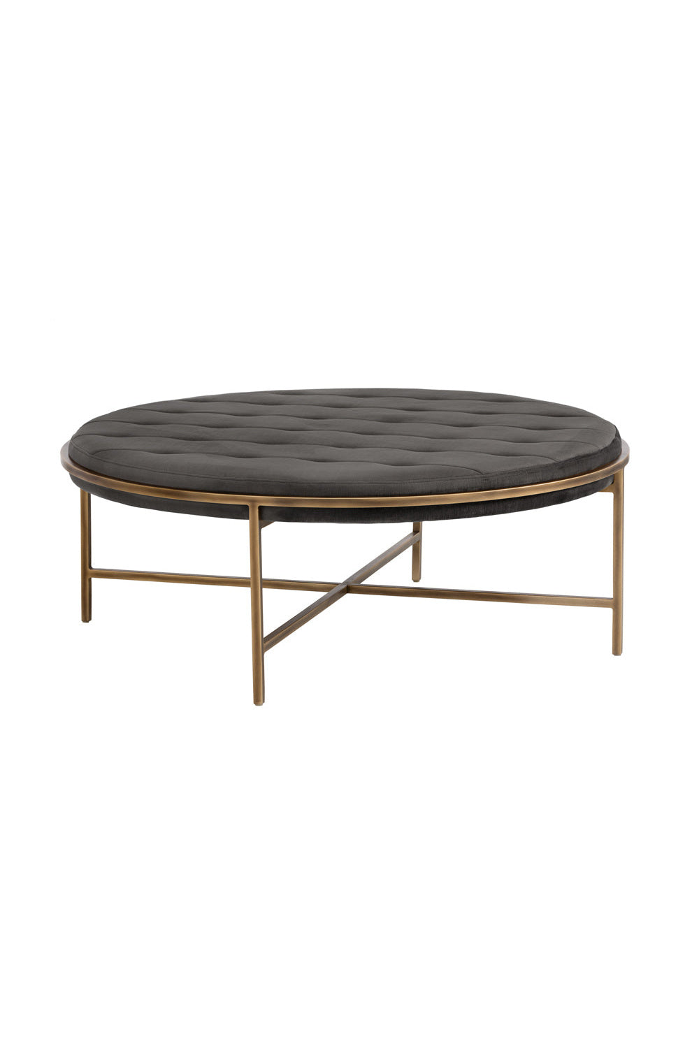 Modern European furniture - Metal Frame Upholstered Ottoman - www.oroa.com | Oroa.com