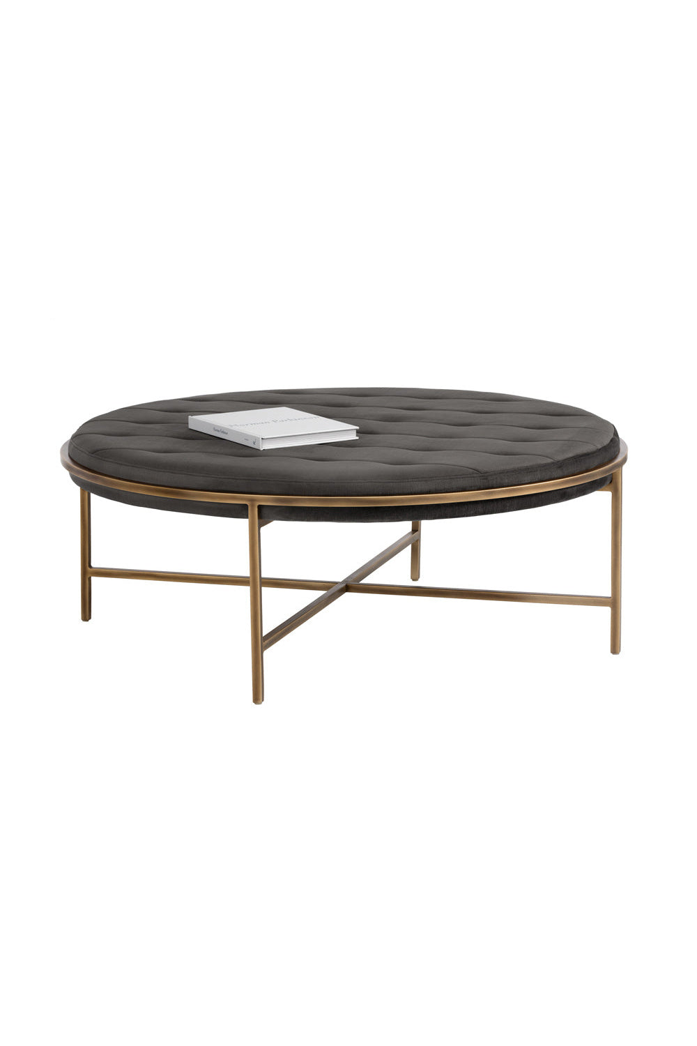 Modern European furniture - Metal Frame Upholstered Ottoman - www.oroa.com | Oroa.com