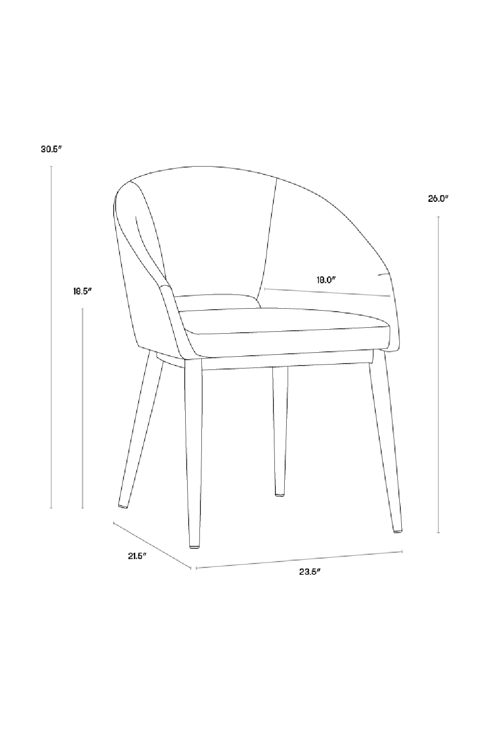 Modern European furniture - Gold Frame Barrel Dining Chair - www.oroa.com | Oroa.com