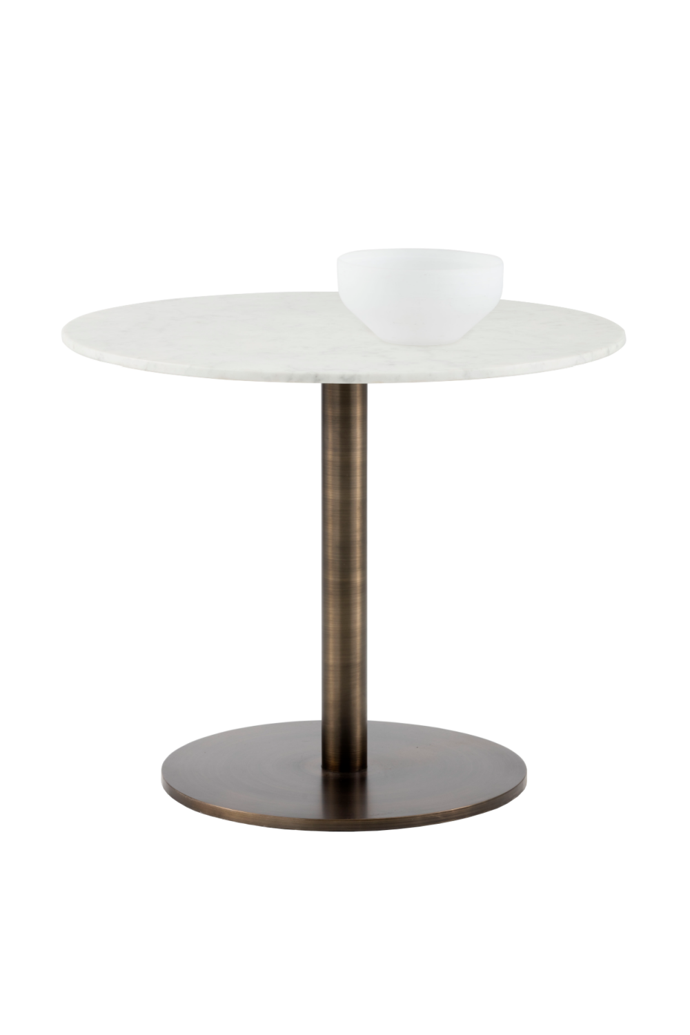 Modern European furniture - Round Carrara Marble Bistro Table - www.oroa.com | Oroa.com