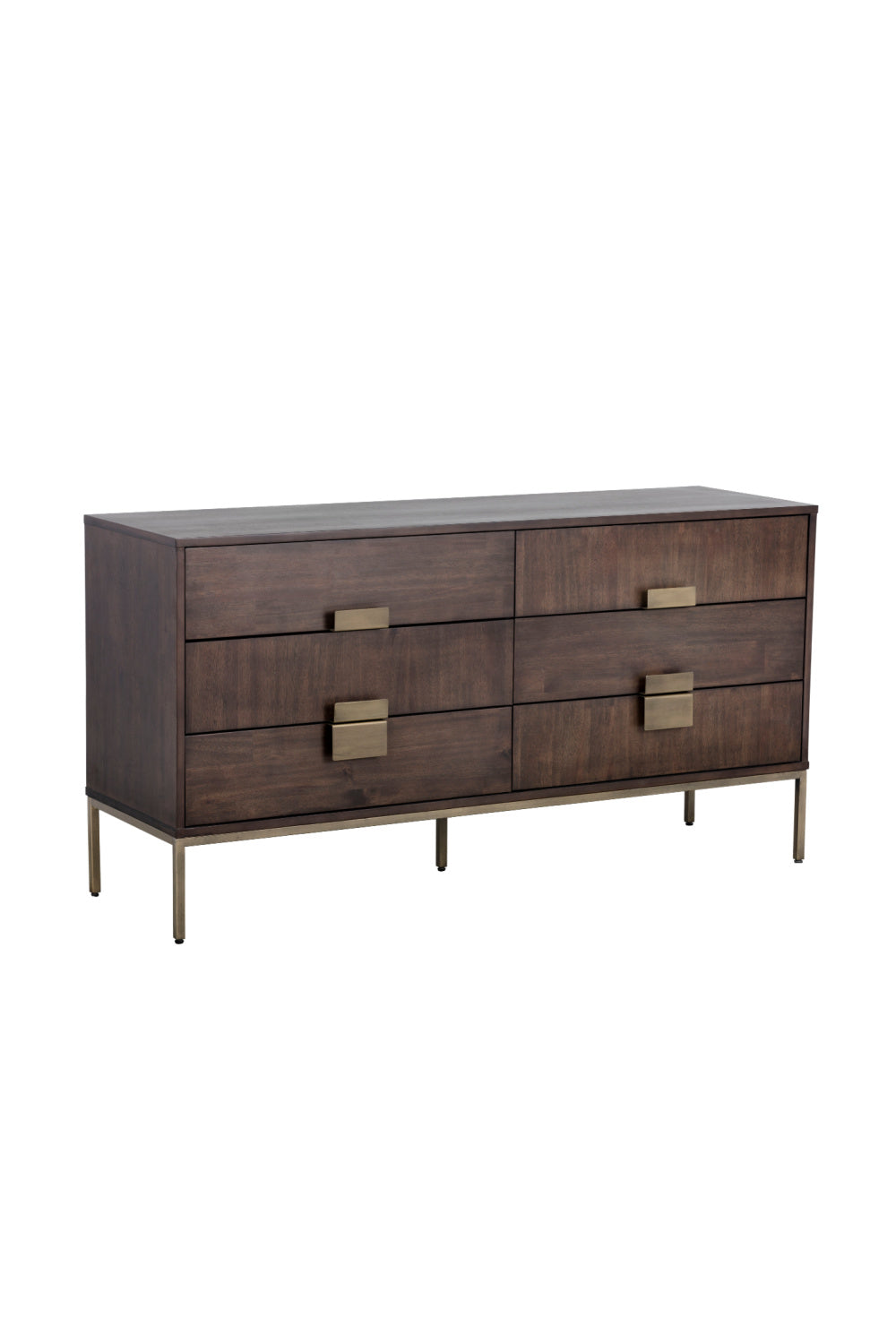 Modern European furniture - Dark Acacia Veneer 6-Drawer Dresser - www.oroa.com | Oroa.com