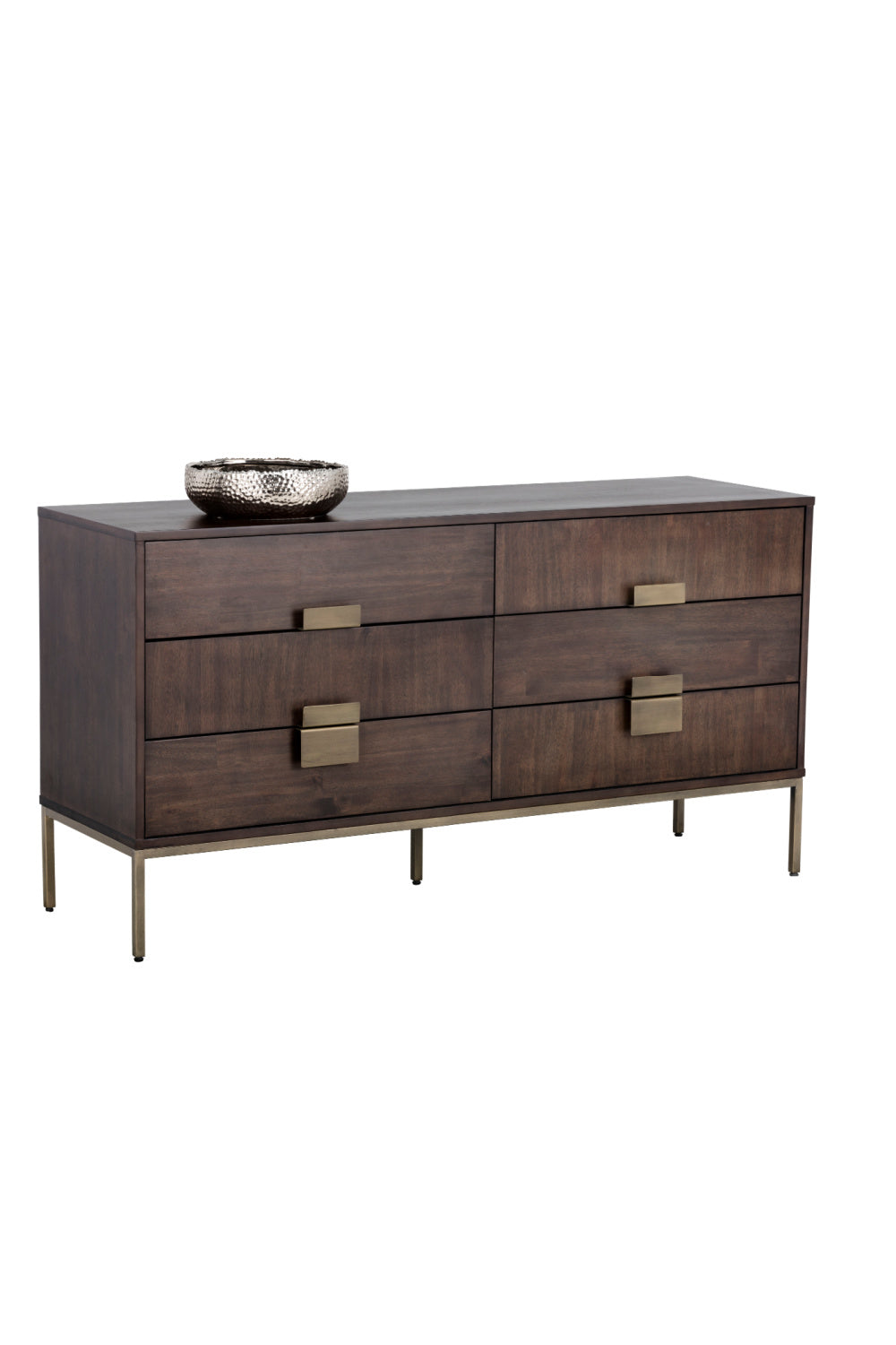 Modern European furniture - Dark Acacia Veneer 6-Drawer Dresser - www.oroa.com | Oroa.com