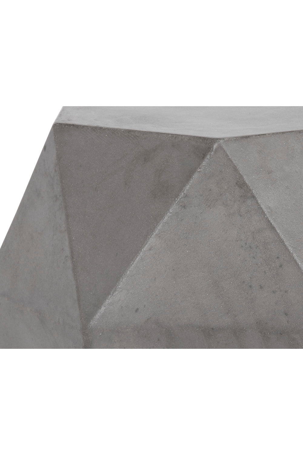 Modern European furniture - Gray Faceted Indoor/Outdoor End Table - www.oroa.com | Oroa.com