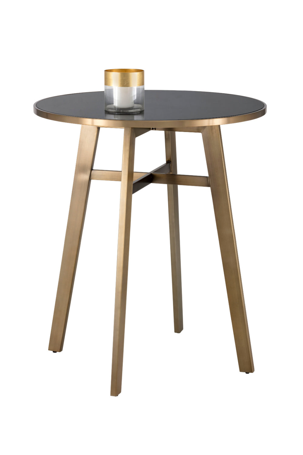 Modern European furniture - Gold Framed Glass Bar Table - www.oroa.com | Oroa.com