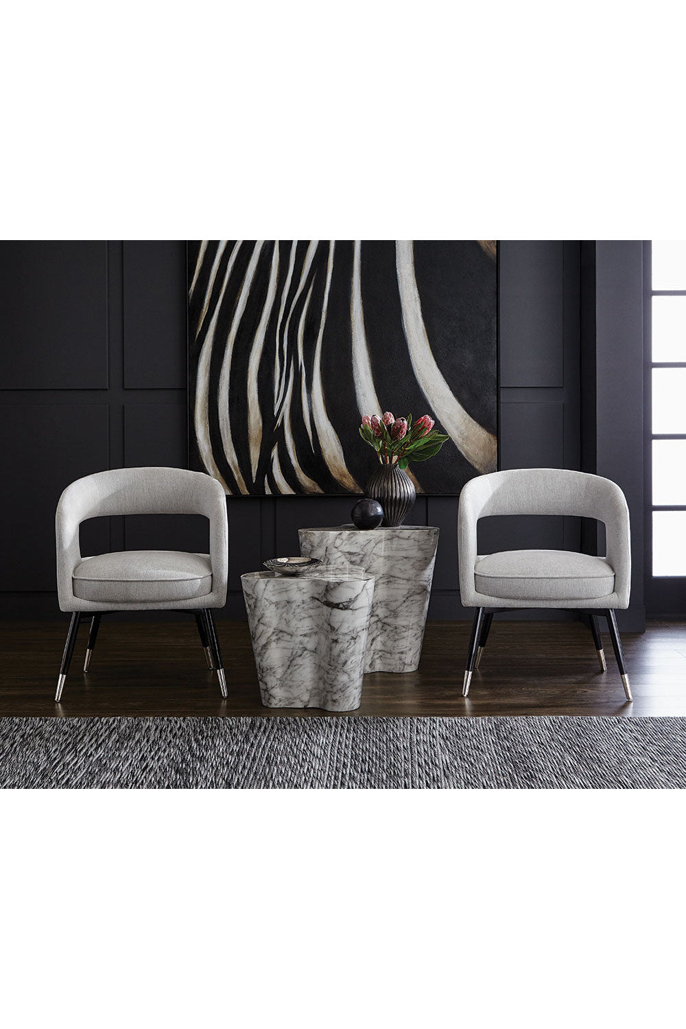 Modern European furniture - Marble-Look Indoor/Outdoor Side Table L - www.oroa.com | Oroa.com