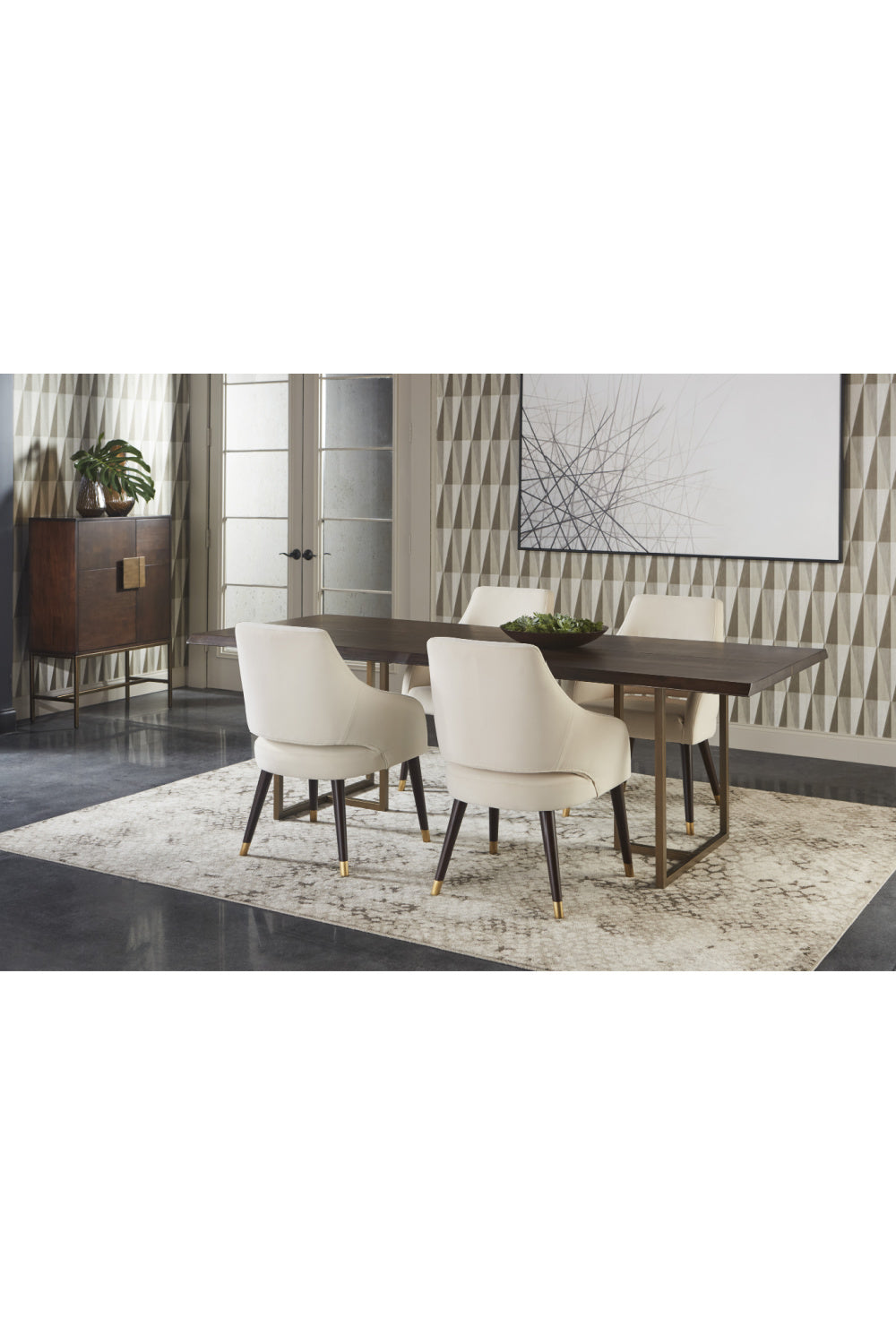 Modern European furniture - Smoked Acacia Wood Dining Table - www.oroa.com | Oroa.com