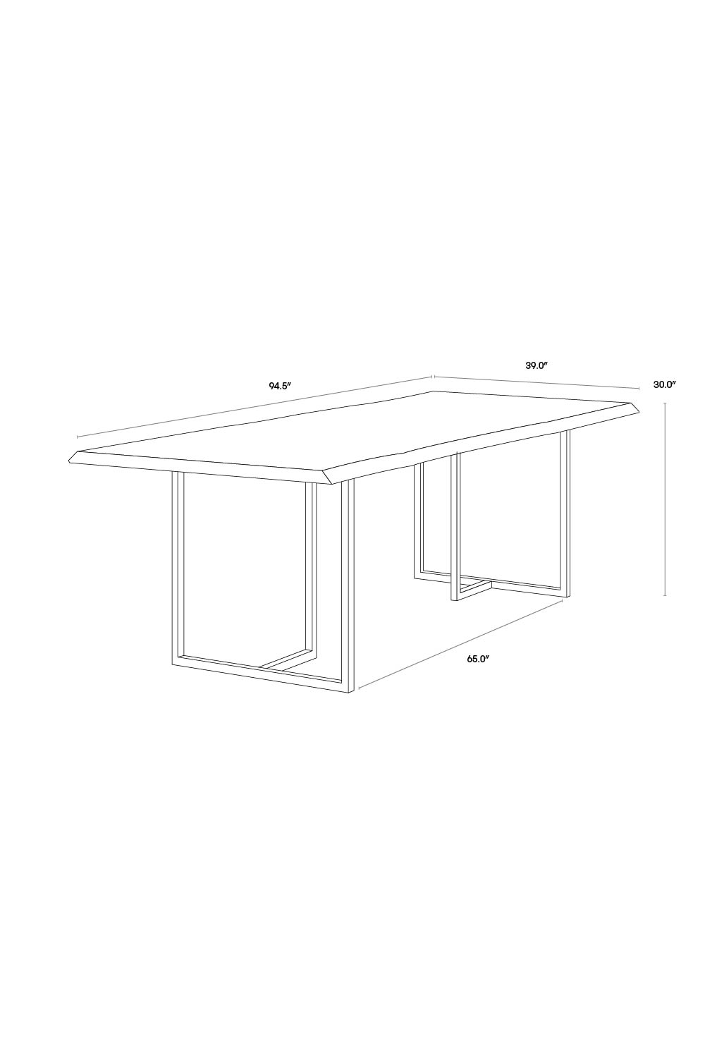Modern European furniture - Smoked Acacia Wood Dining Table - www.oroa.com | Oroa.com