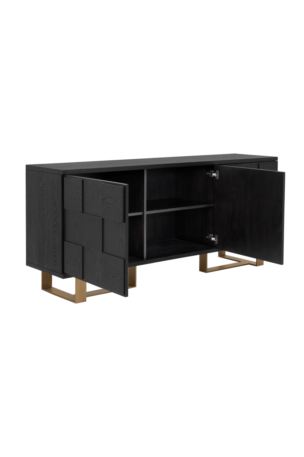 Modern European furniture - Checkered Smoked Acacia Sideboard - www.oroa.com | Oroa.com
