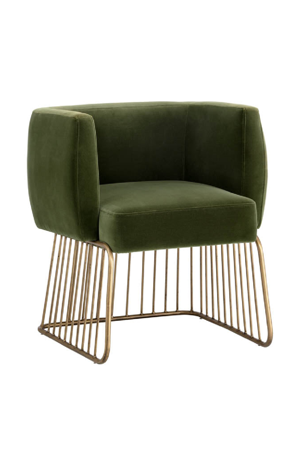 Modern European furniture - Green Fabric Modern Dining Chair - www.oroa.com | Oroa.com