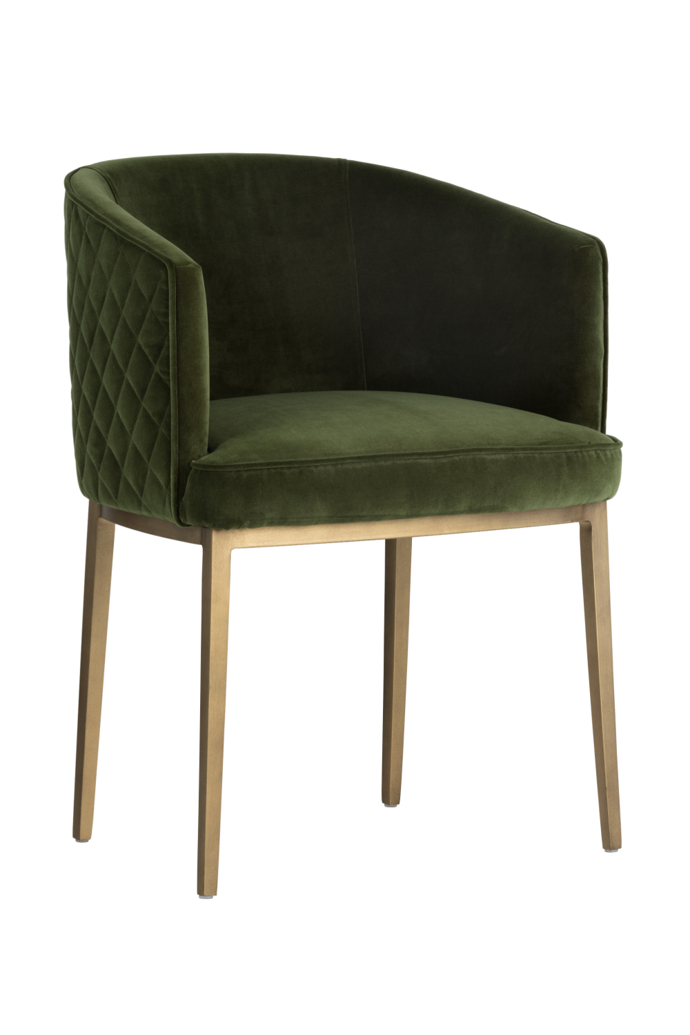Modern European furniture - Green Diamond-Stitched Dining Chair - www.oroa.com | Oroa.com