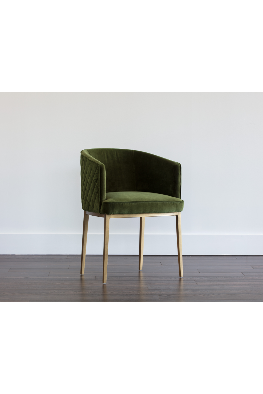 Modern European furniture - Green Diamond-Stitched Dining Chair - www.oroa.com | Oroa.com