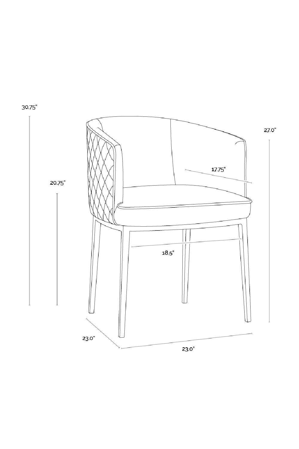 Modern European furniture - Green Diamond-Stitched Dining Chair - www.oroa.com | Oroa.com