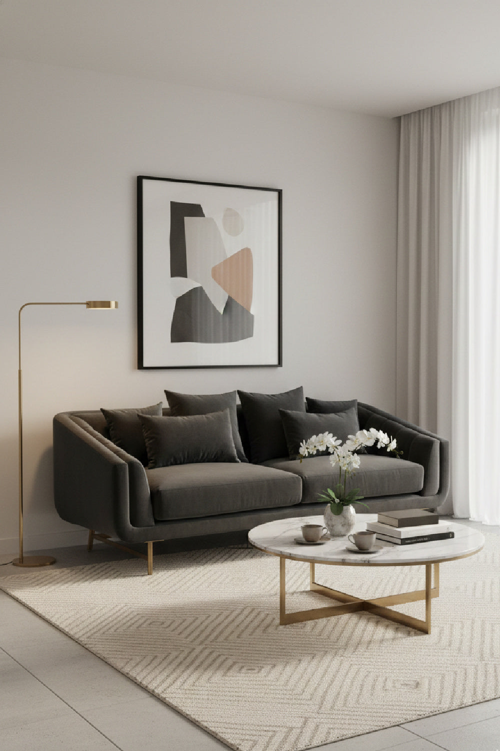 Modern European furniture - Channeled-Back 6-Cushion Sofa - www.oroa.com | Oroa.com