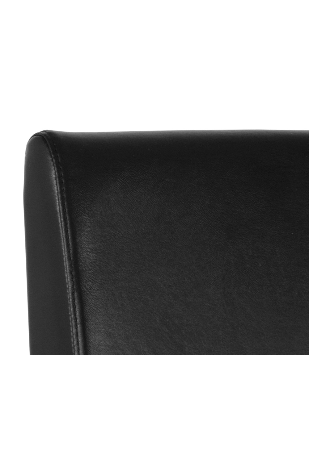 Modern European furniture - Black Leather Cantilevered Dining Chair - www.oroa.com | Oroa.com