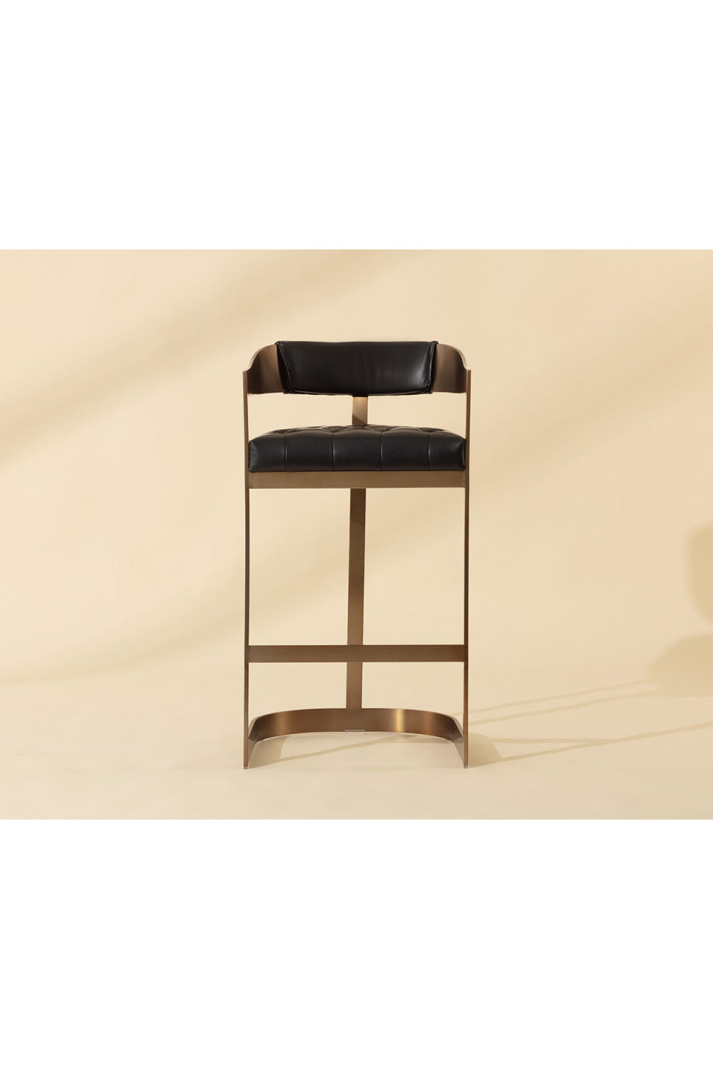 Modern European furniture - Antique Brass Framed Bar Stool - www.oroa.com | Oroa.com