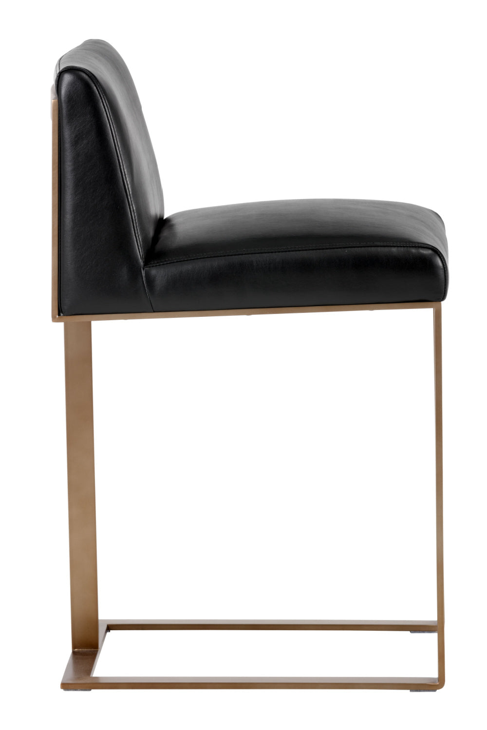 Modern European furniture - Black Bonded Leather Counter Stool - www.oroa.com | Oroa.com