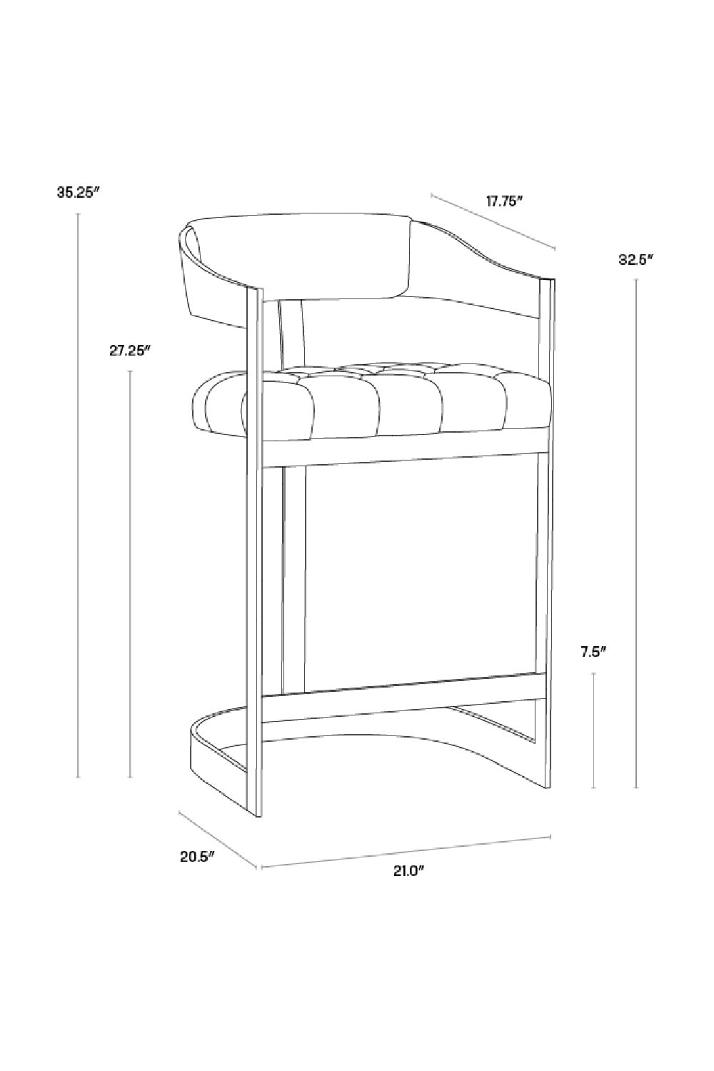 Modern European furniture - Black Leather T-Shaped Counter Stool - www.oroa.com | Oroa.com