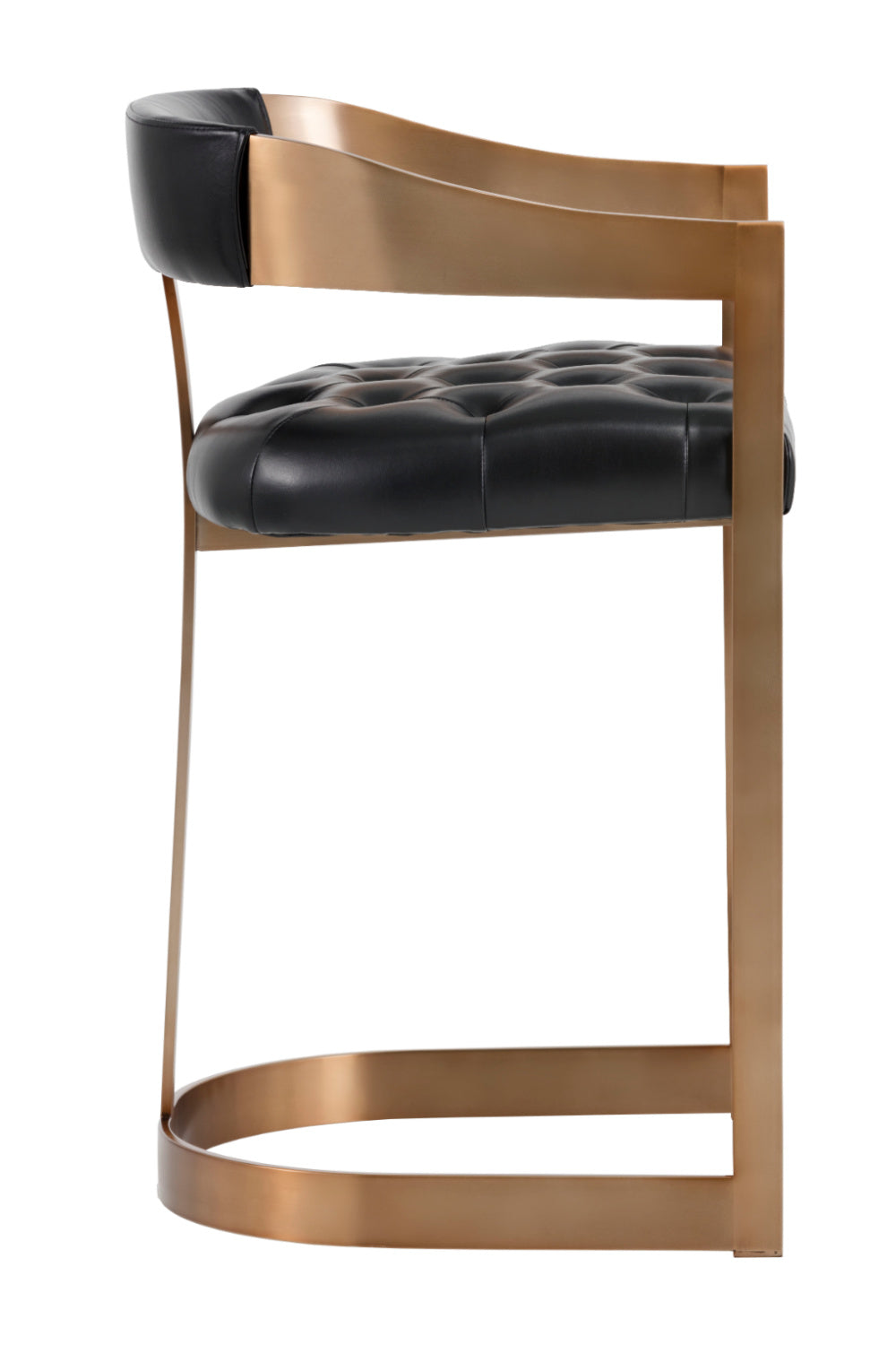 Modern European furniture - Black Leather T-Shaped Counter Stool - www.oroa.com | Oroa.com