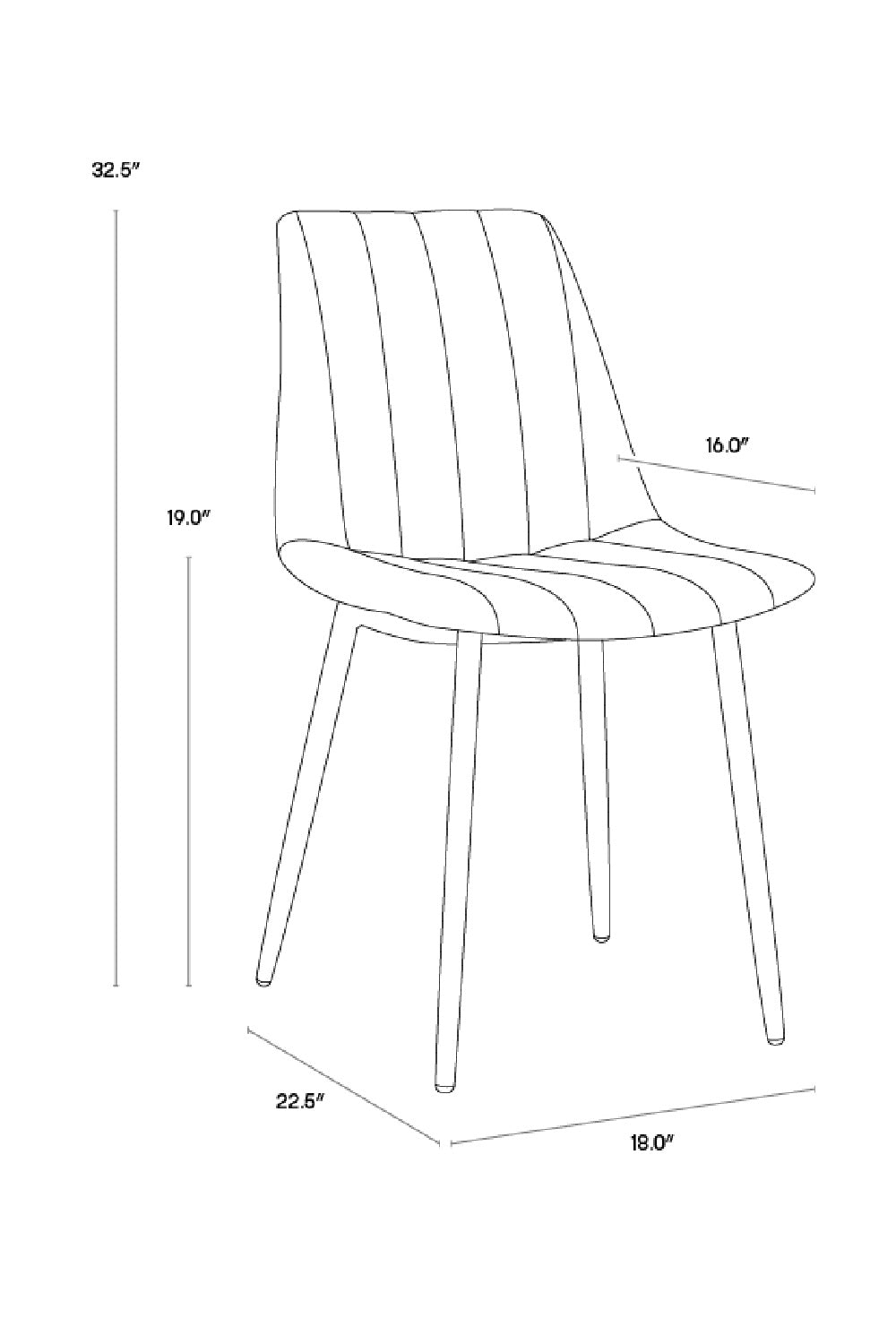 Modern European furniture - Channel-Tufted Dining Chairs (2) - www.oroa.com | Oroa.com