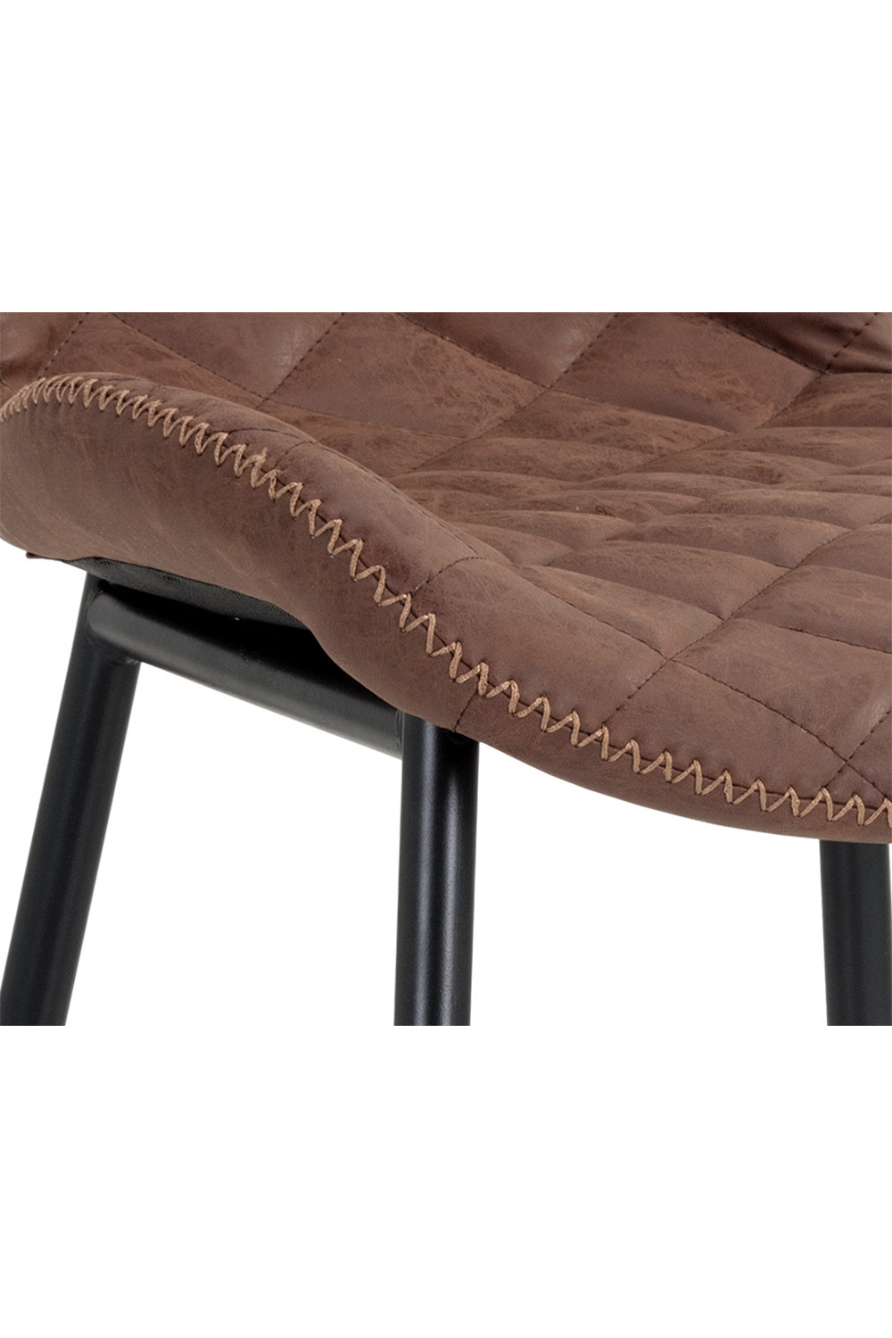 Modern European furniture - Leather-Look Diamond-Stitched Counter Stools (2) - www.oroa.com | Oroa.com
