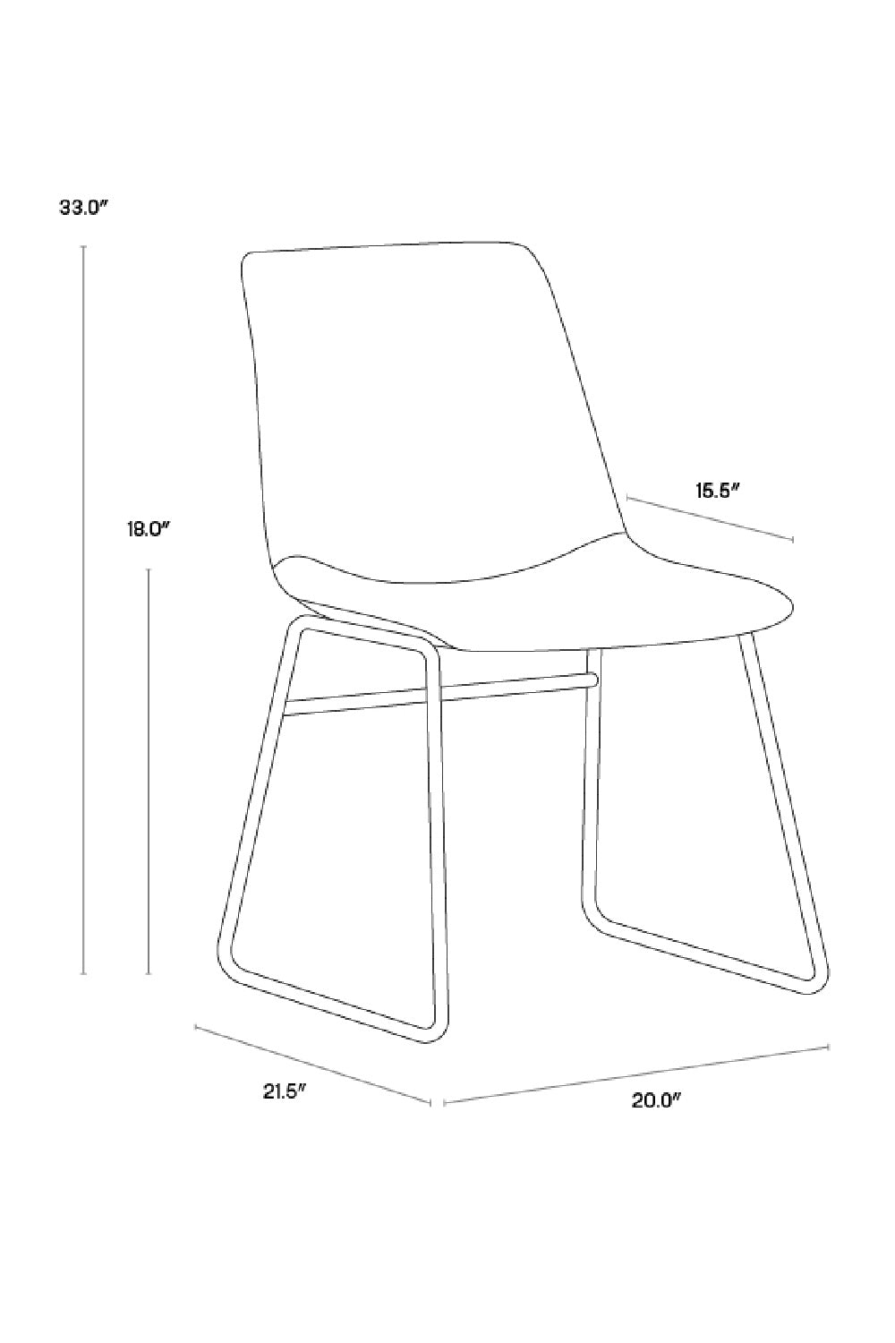 Modern European furniture - Leather Look Mid-Century Dining Chairs (2) - www.oroa.com | Oroa.com
