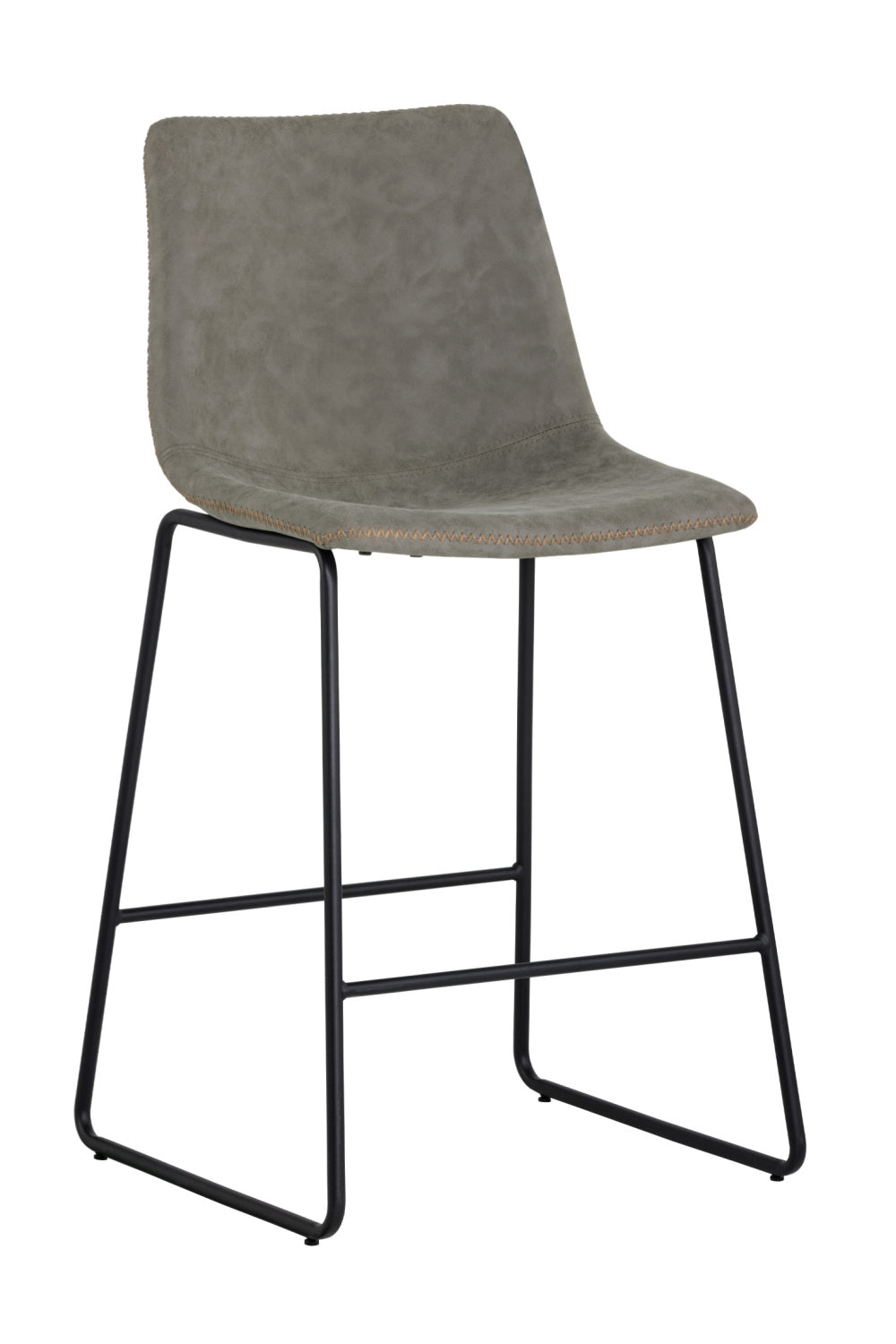 Modern European furniture - Leather-Look Mid-Century Counter Stools (2) - www.oroa.com | Oroa.com