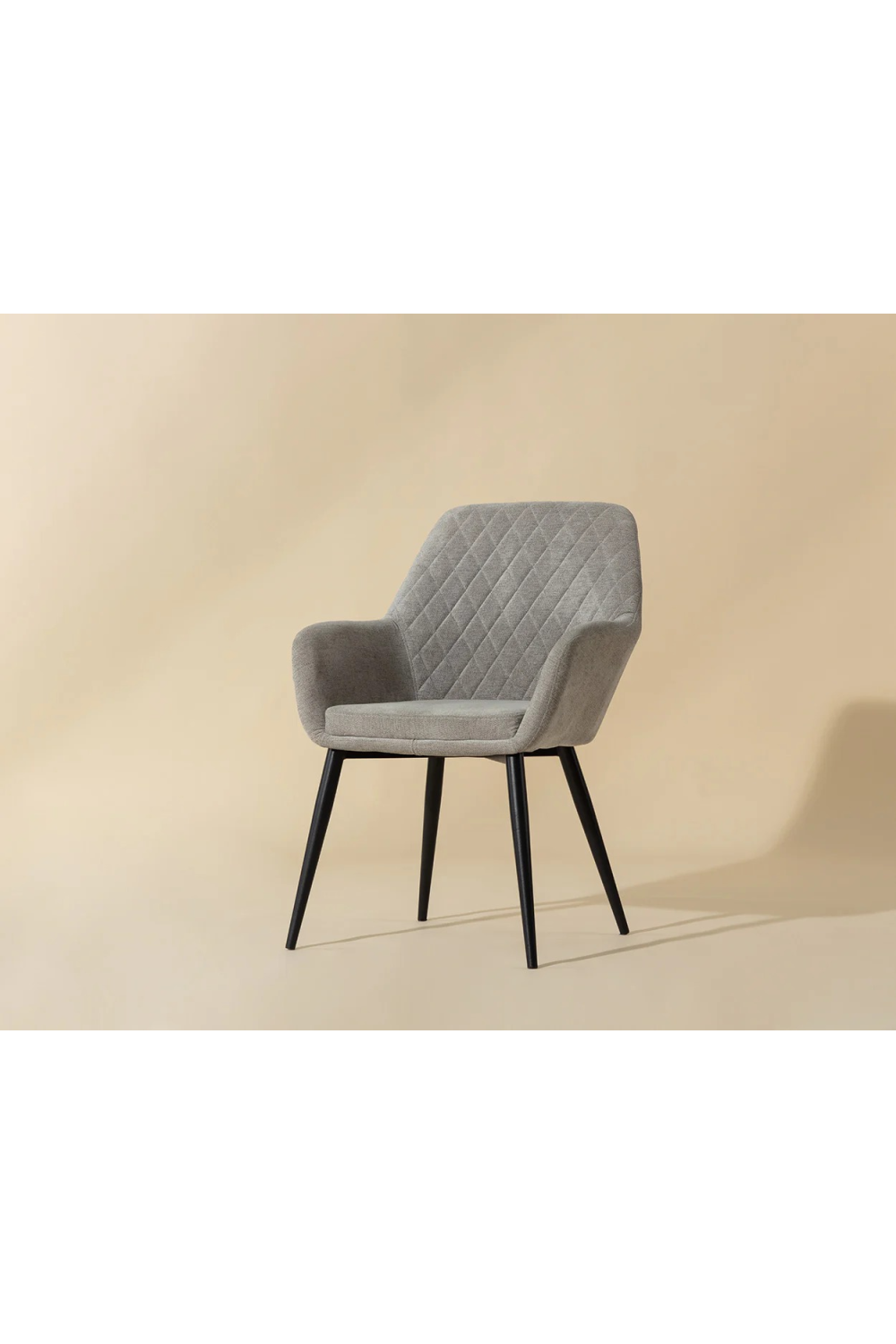 Modern European furniture - Gray Diamond-Tufted Dining Armchair - www.oroa.com | Oroa.com