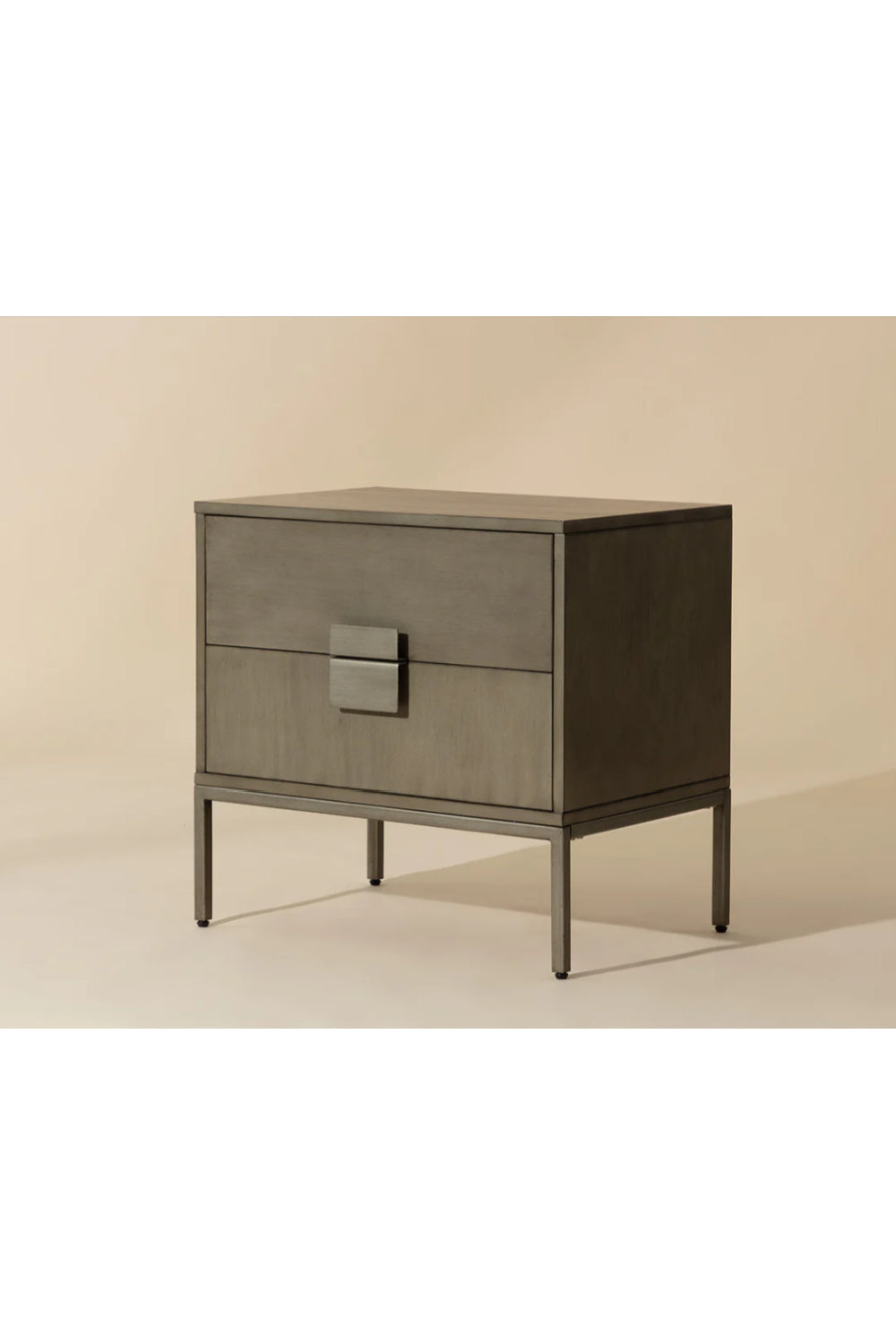 Modern European furniture - Acacia Wood 2-Drawer Nightstand - www.oroa.com | Oroa.com