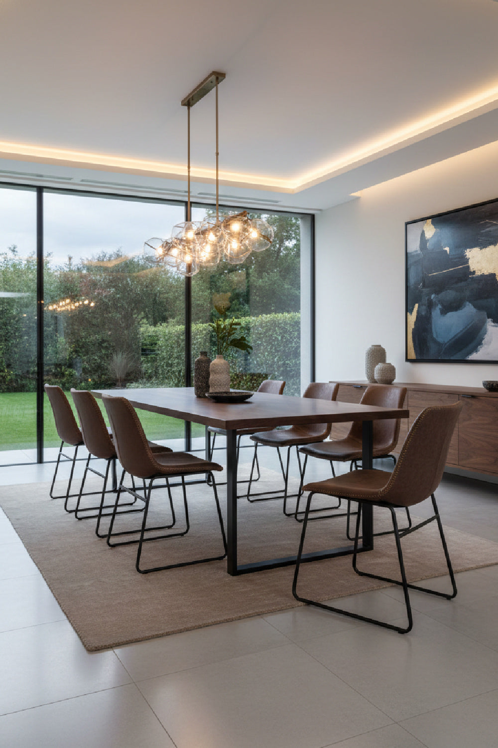 Modern European furniture - Leather Look Mid-Century Dining Chairs (2) - www.oroa.com | Oroa.com