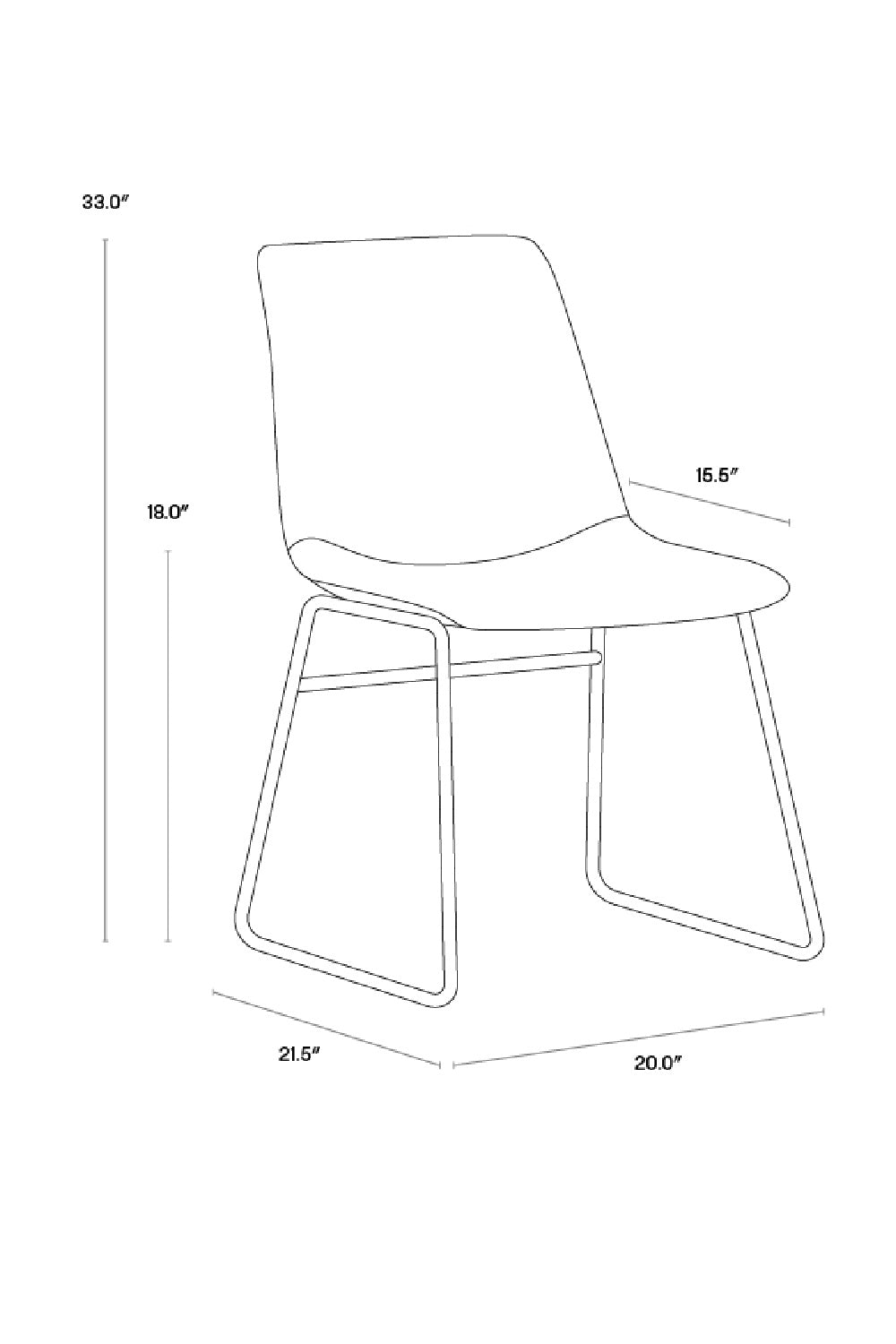 Modern European furniture - Leather Look Mid-Century Dining Chairs (2) - www.oroa.com | Oroa.com