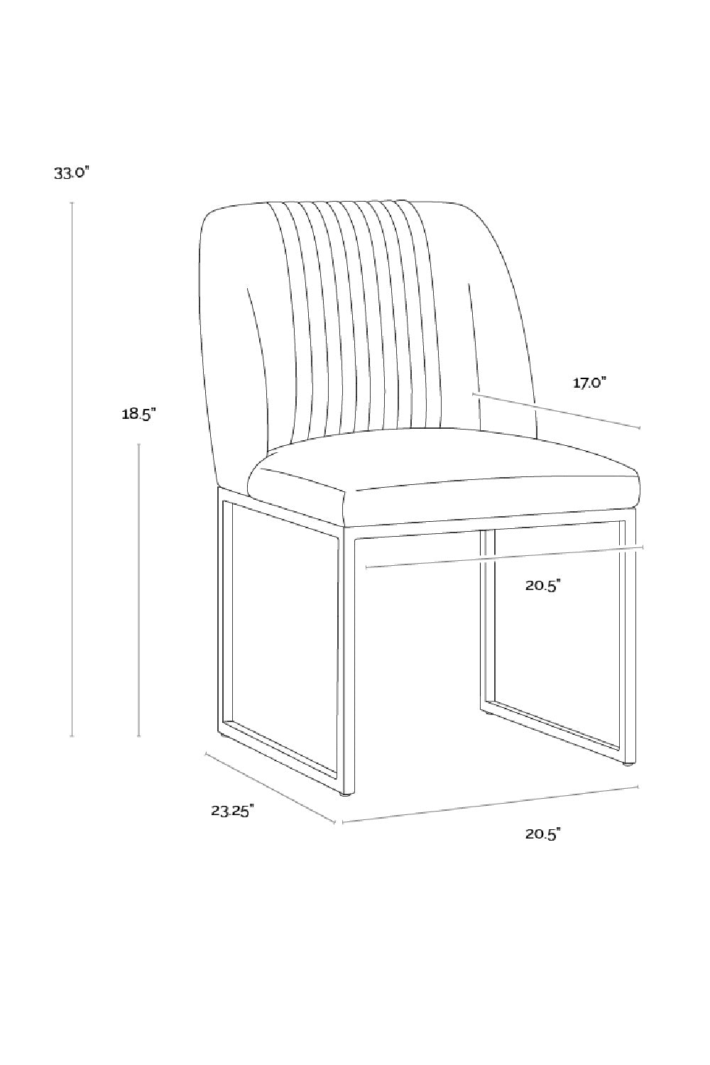 Modern European furniture - Ruched Back Dining Chairs (2) - www.oroa.com | Oroa.com