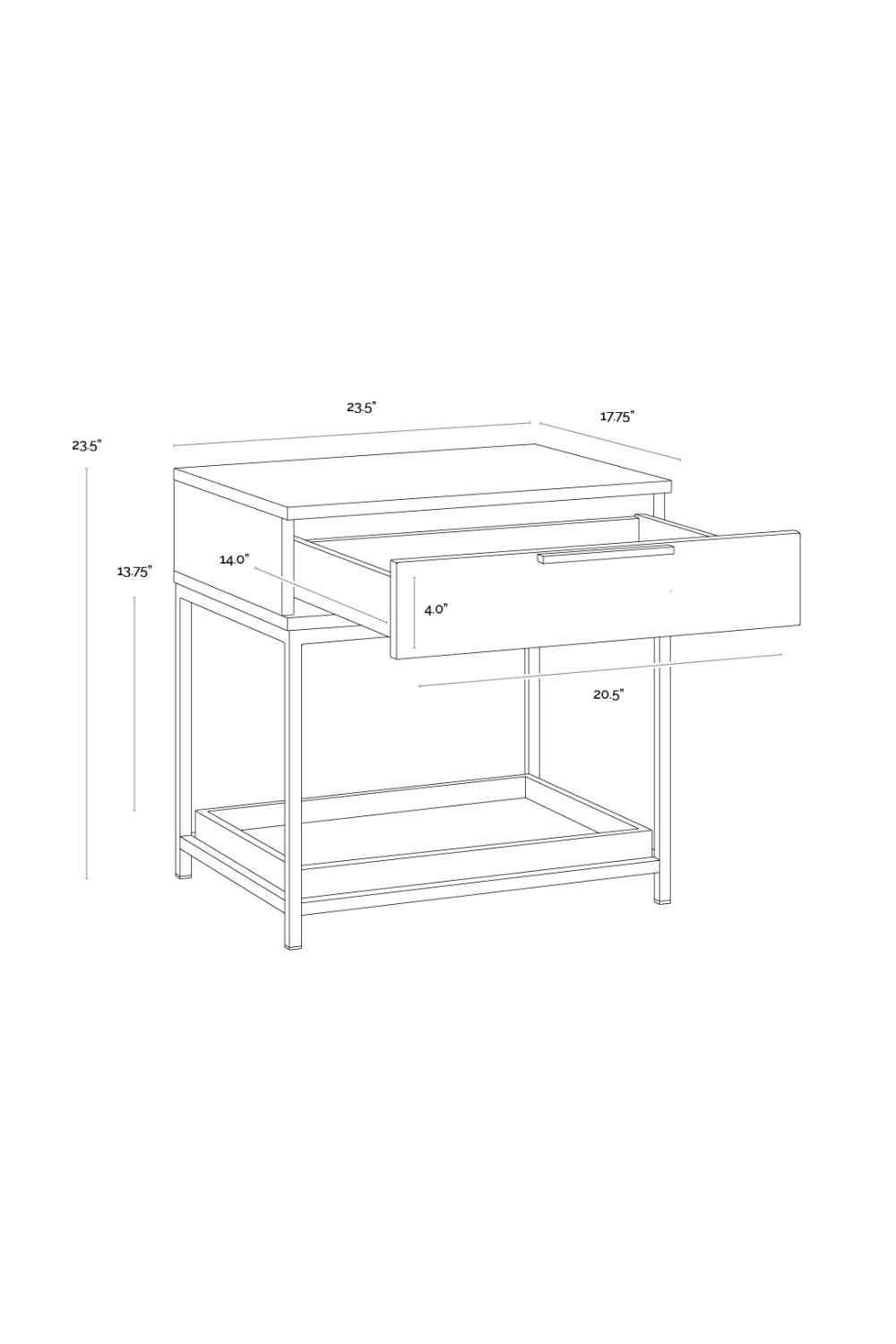 Modern European furniture - 1-Drawer Oak Nightstand S - www.oroa.com | Oroa.com