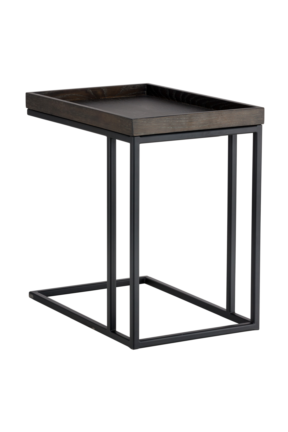 Modern European furniture Gray Oak C-Shaped Side Table - www.oroa.com | Oroa.com