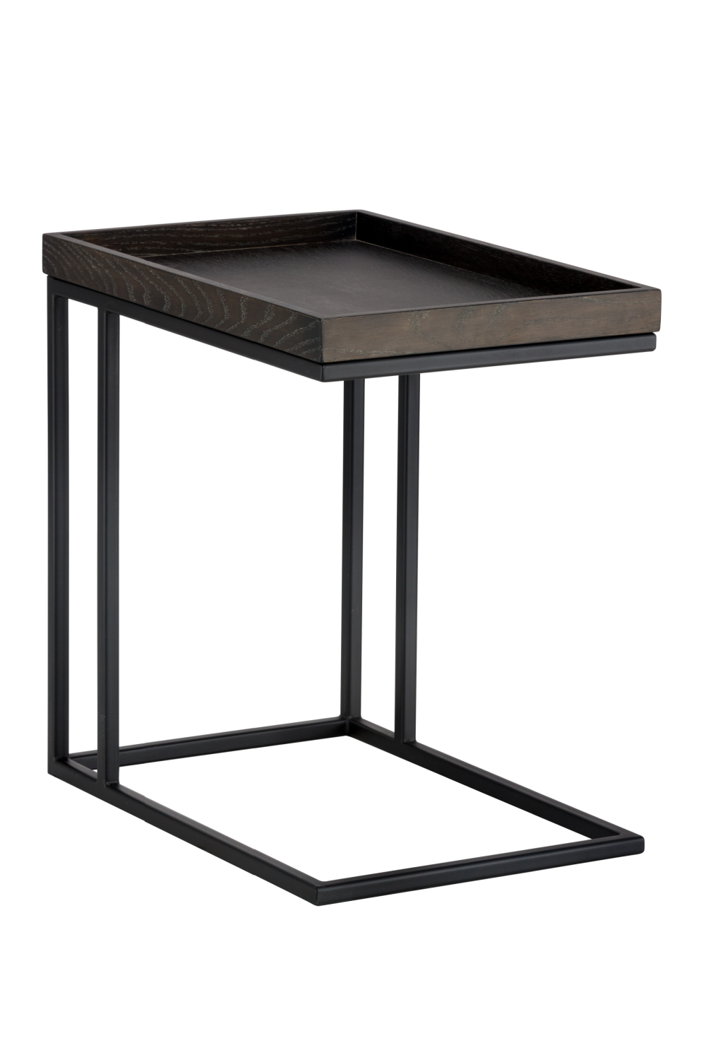 Modern European furniture Gray Oak C-Shaped Side Table - www.oroa.com | Oroa.com